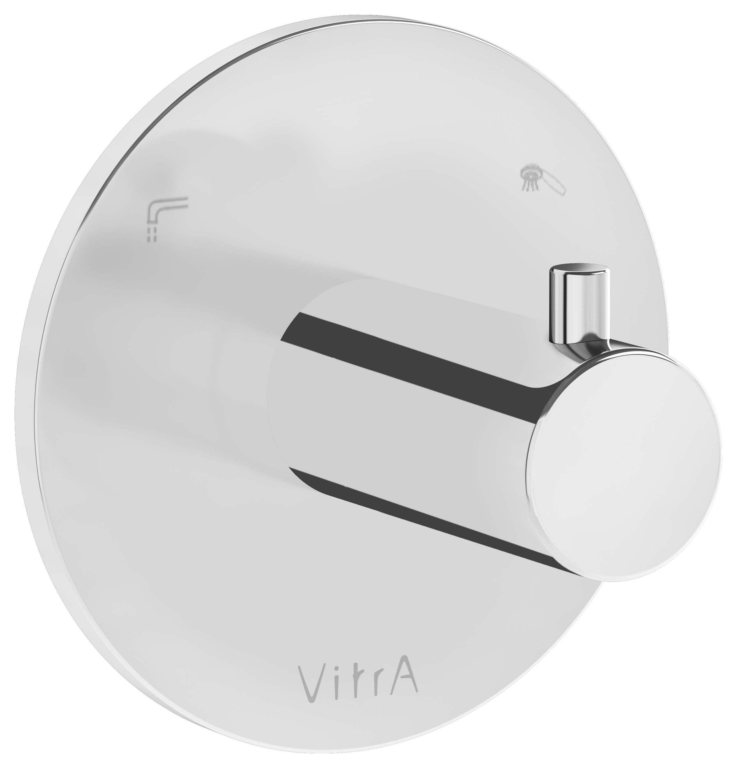 Image of VitrA Origin Round Built-In 2 Way Concealed Shower Diverter Valve - Chrome