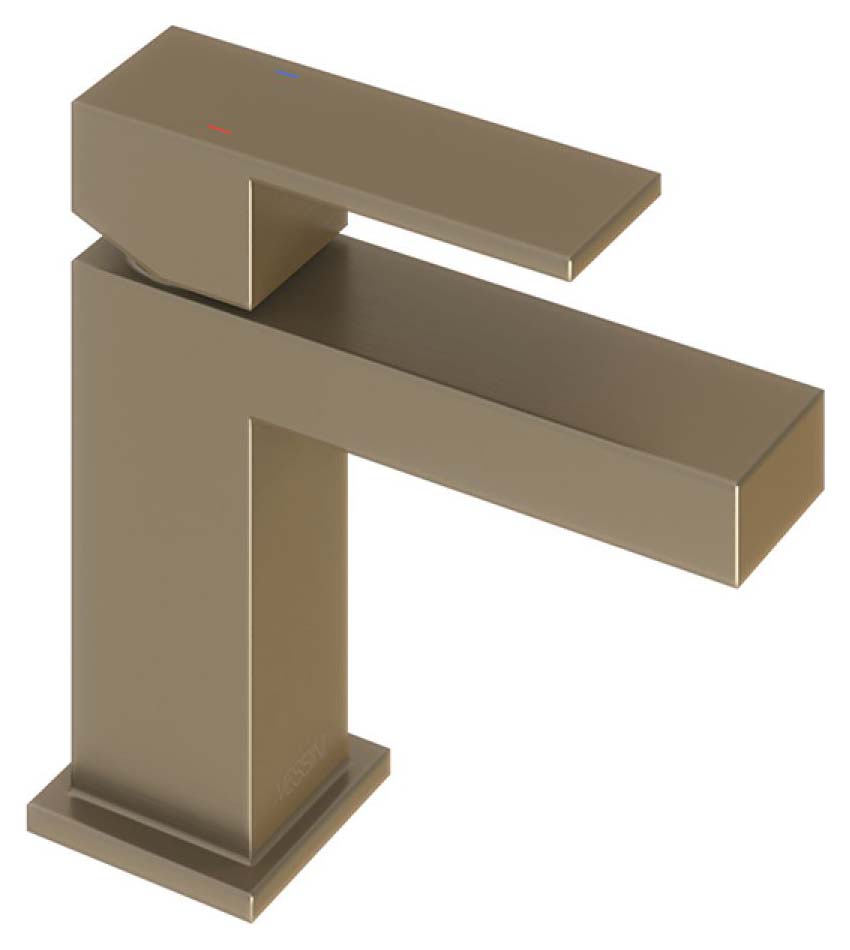 Ashton Single Lever Compact Mono Basin Mixer Tap - Brushed Nickel