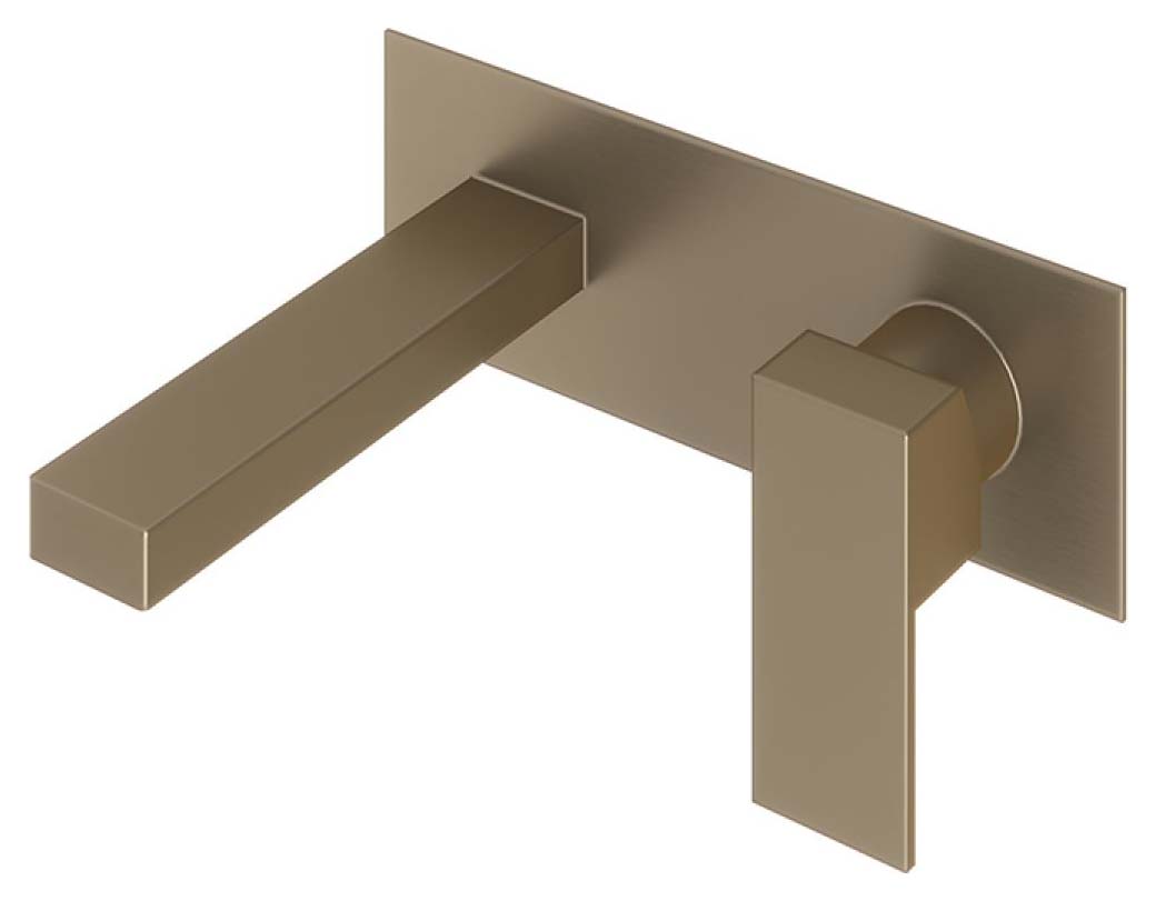 Image of Ashton Single Lever Wall Mounted Mono Basin Mixer Tap - Brushed Nickel