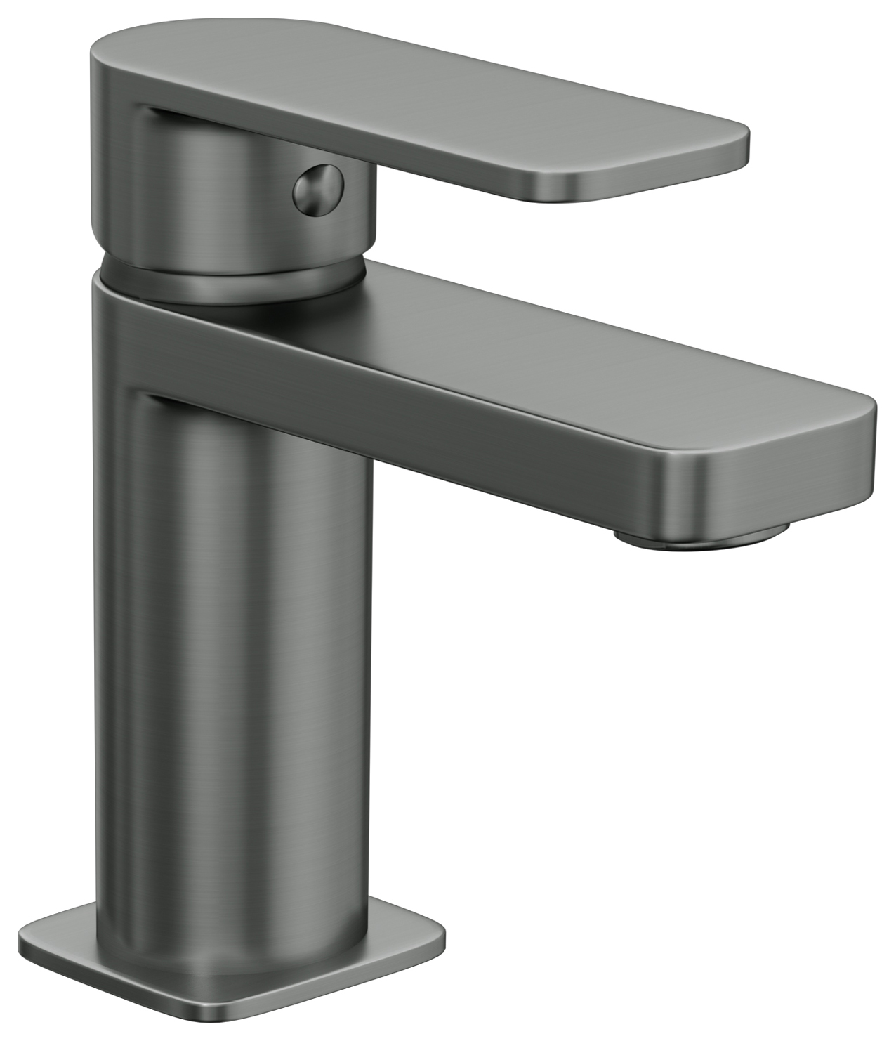 Image of Hemington Single Lever Compact Mono Basin Mixer Tap - Matt Anthracite