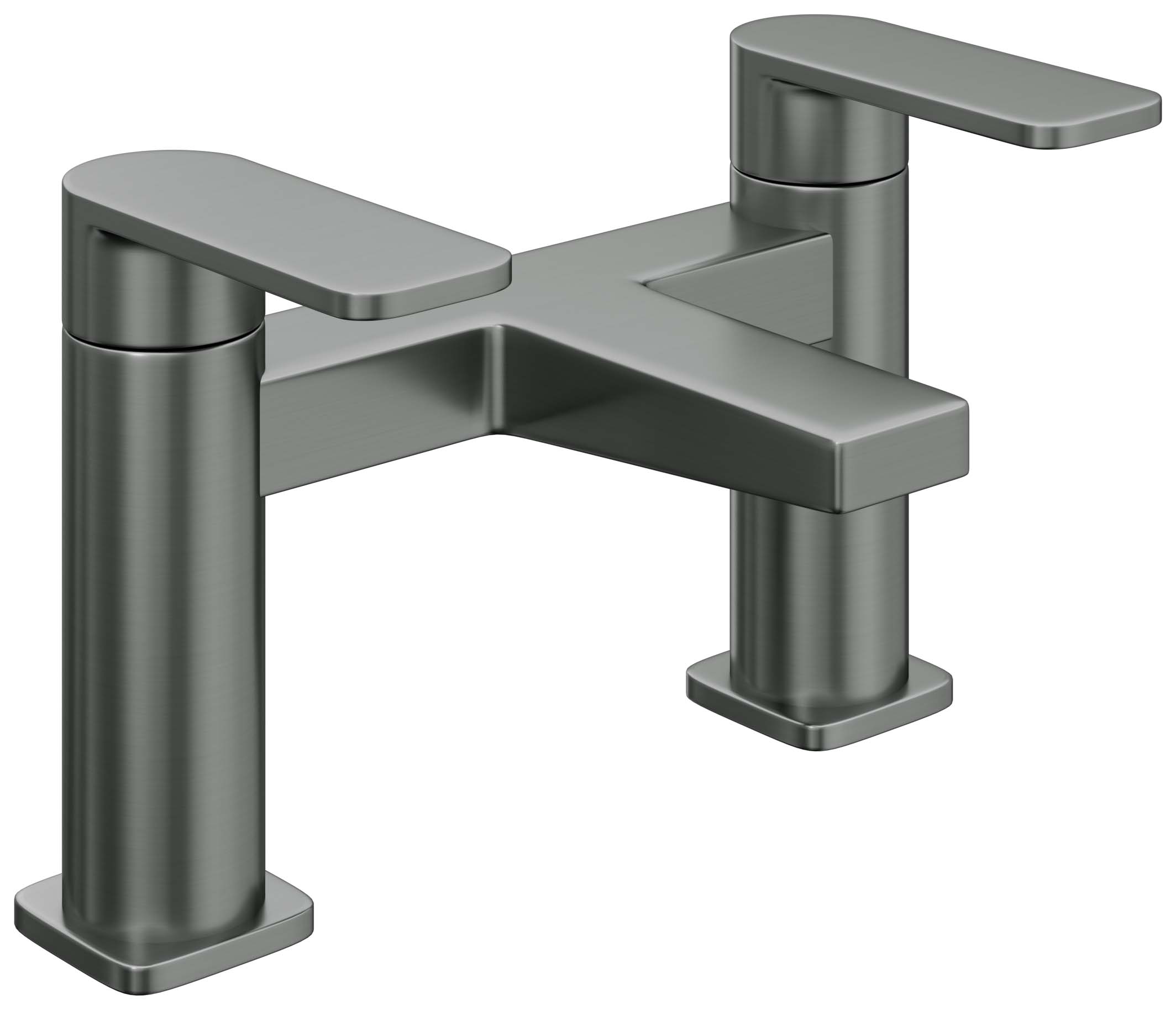 Hemington Double Lever Deck Mounted Bath Filler Tap - Matt Anthracite