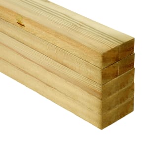 Wickes Treated Sawn Timber - 25 x 38 x 1800mm - Pack of 10