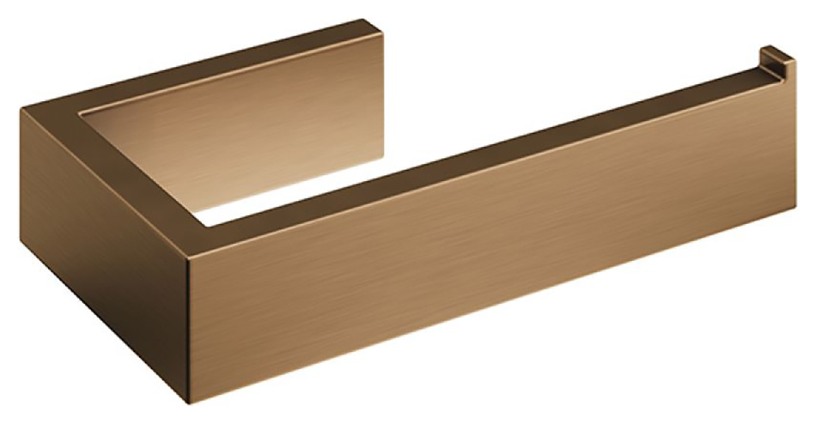 Image of Wickes Square Toilet Roll Holder - Brushed Bronze
