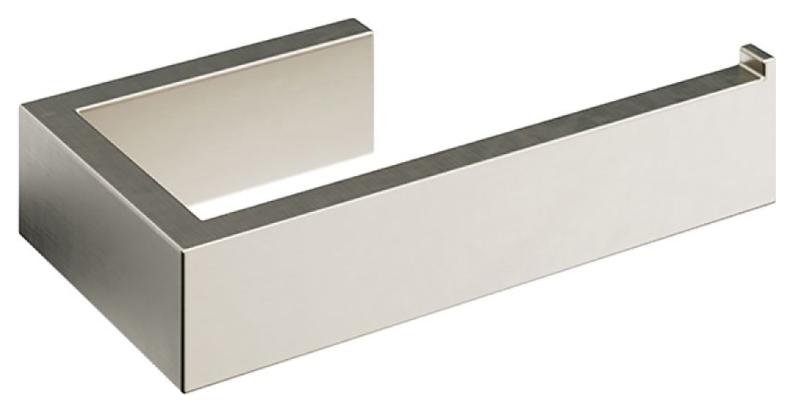 Image of Wickes Square Toilet Roll Holder - Brushed Nickel