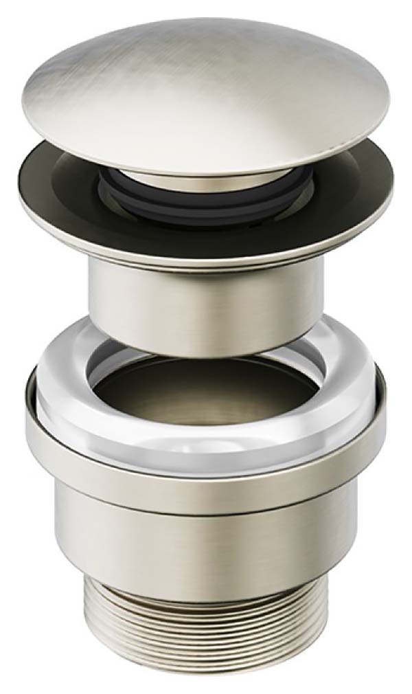 Wickes Universal Basin Waste - Brushed  Nickel