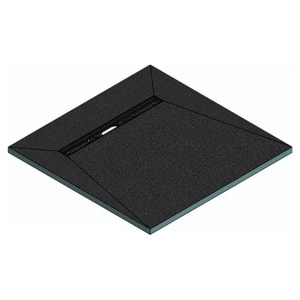 Wickes Linear 30mm Wetroom Shower Tray with 600mm End Drain Level Access - 900 X 900mm