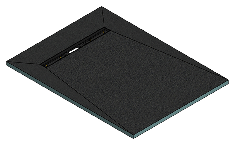 Wickes Linear 30mm Wetroom Shower Tray with 600mm  End Drain Level Access - 1200 X 900mm