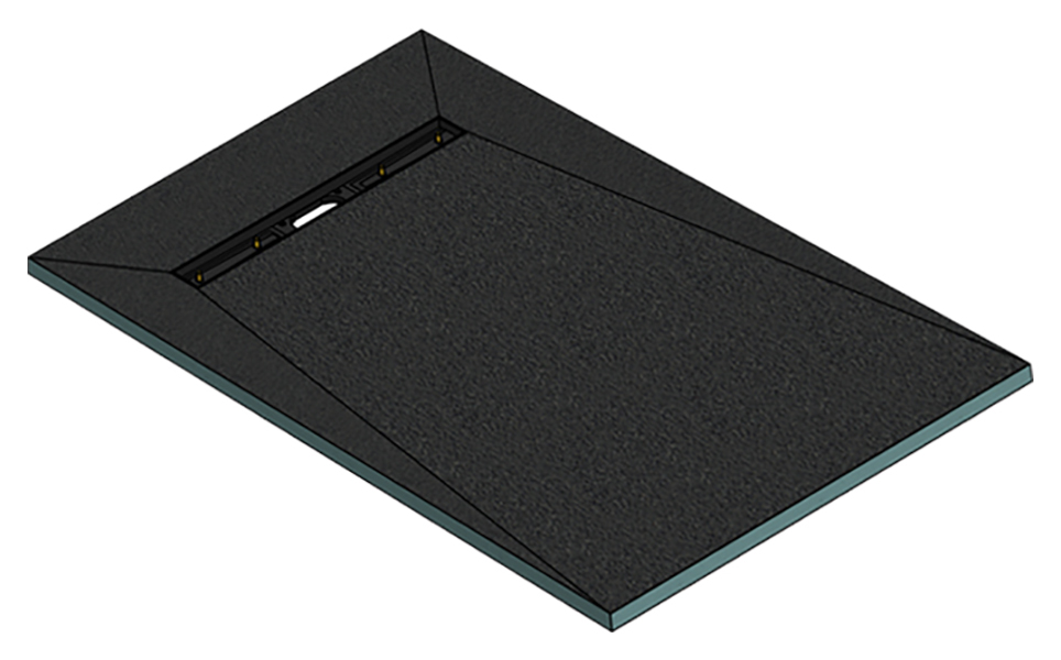 Wickes Linear 30mm Wetroom Shower Tray with 600mm End Drain Level Access - 1600 X 900mm