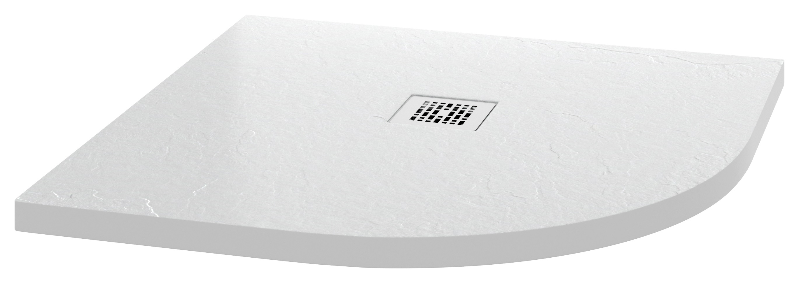 Wickes 25mm White Textured Quadrant Shower Tray - 900 x 900mm