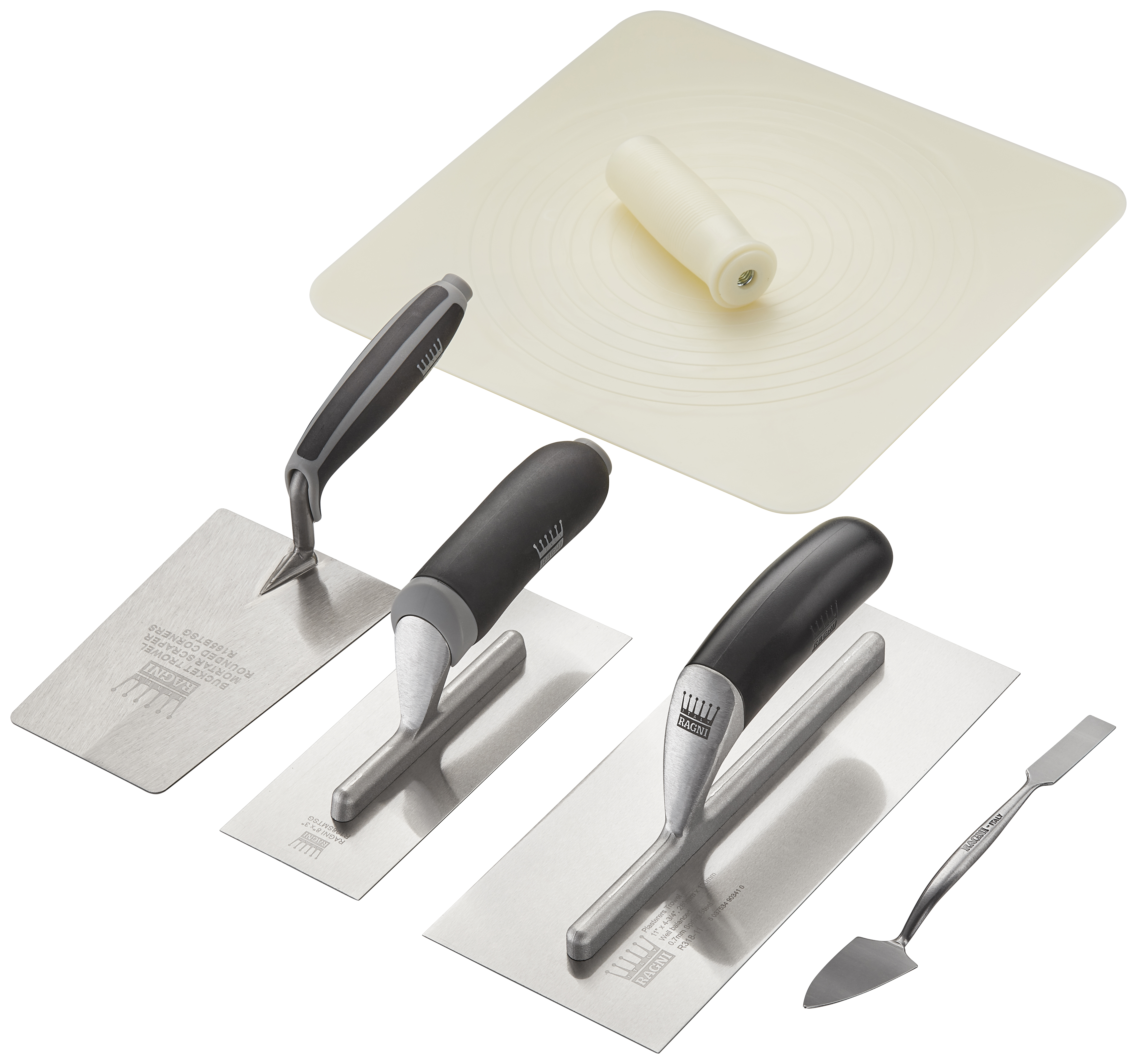 Plastering Trowels, Tools and Accessories. From Ragni