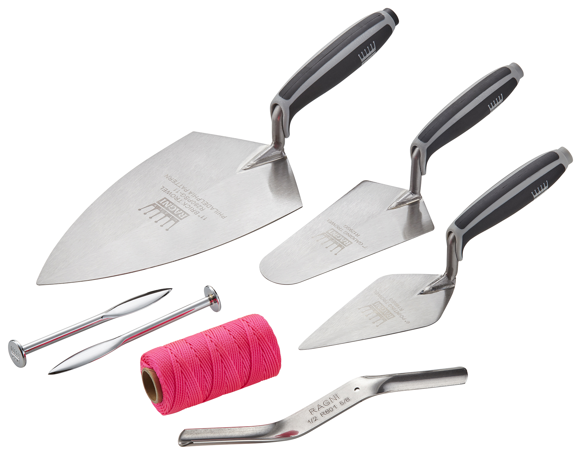 Ragni RB1013 6 Piece Brick Trowel Set