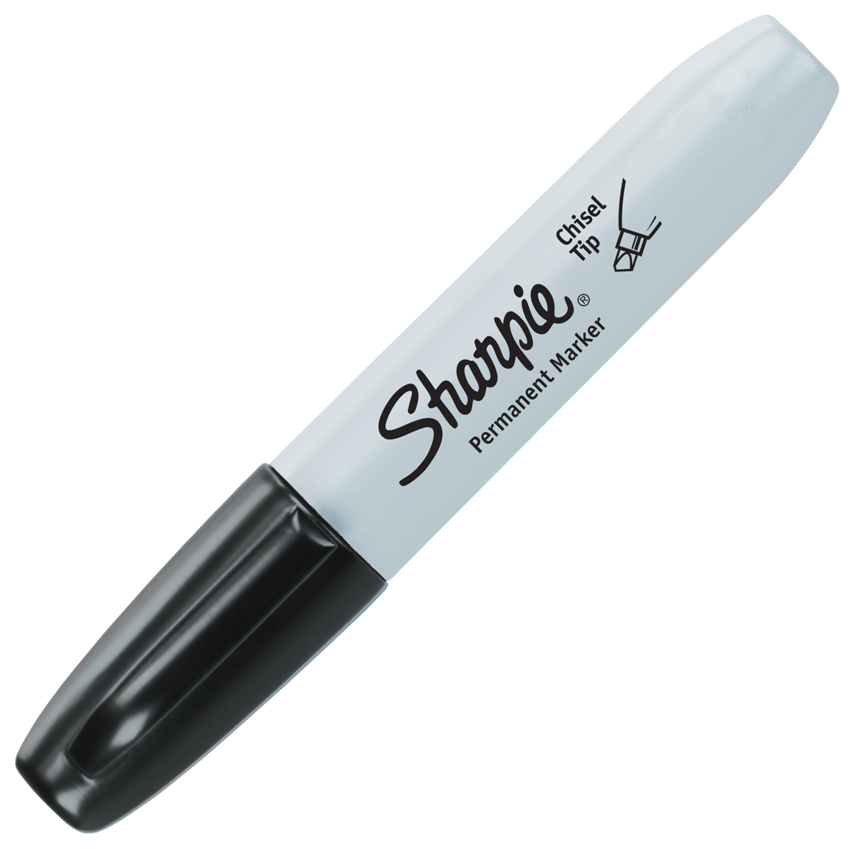 Image of Sharpie Chisel Black Marker Pens - Pack of 2