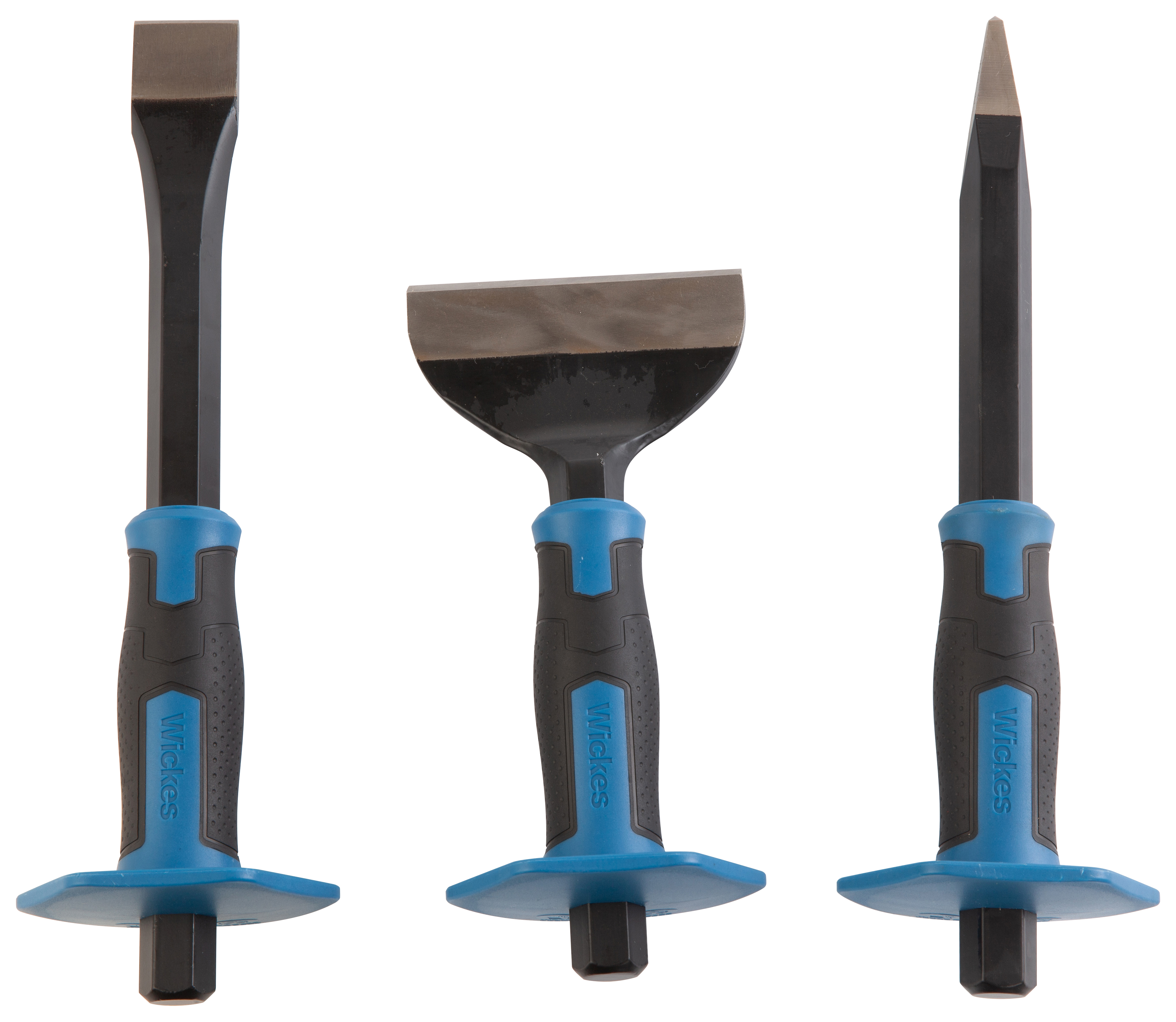 Image of Wickes Guarded 3 Piece Bolster Chisel Set