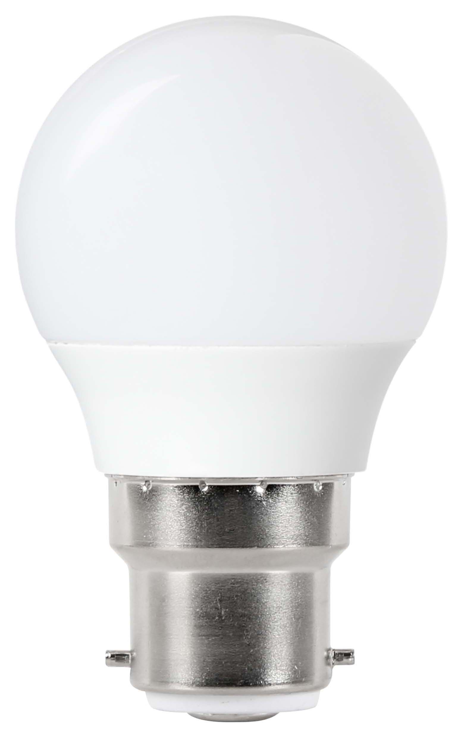 Wickes Non-Dimmable Mini Globe LED B22 4.9W Warm White Light Bulb