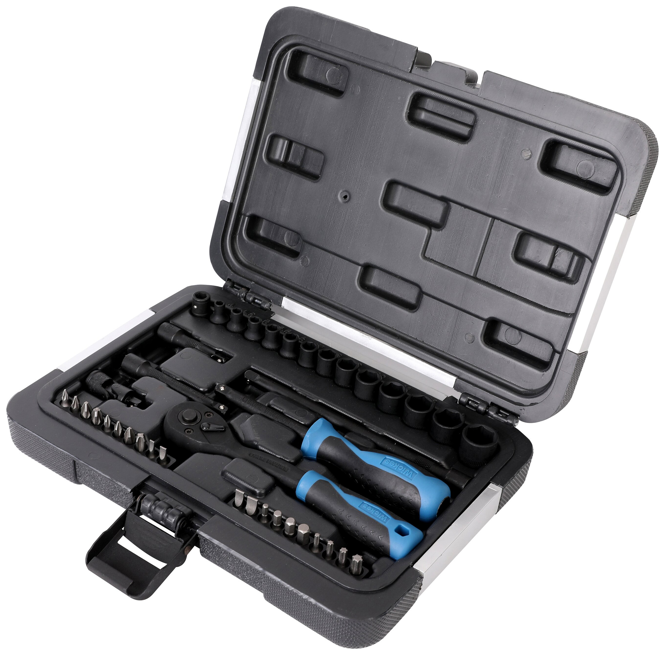 Wickes 40 Piece 1/4in Square Drive Socket Set