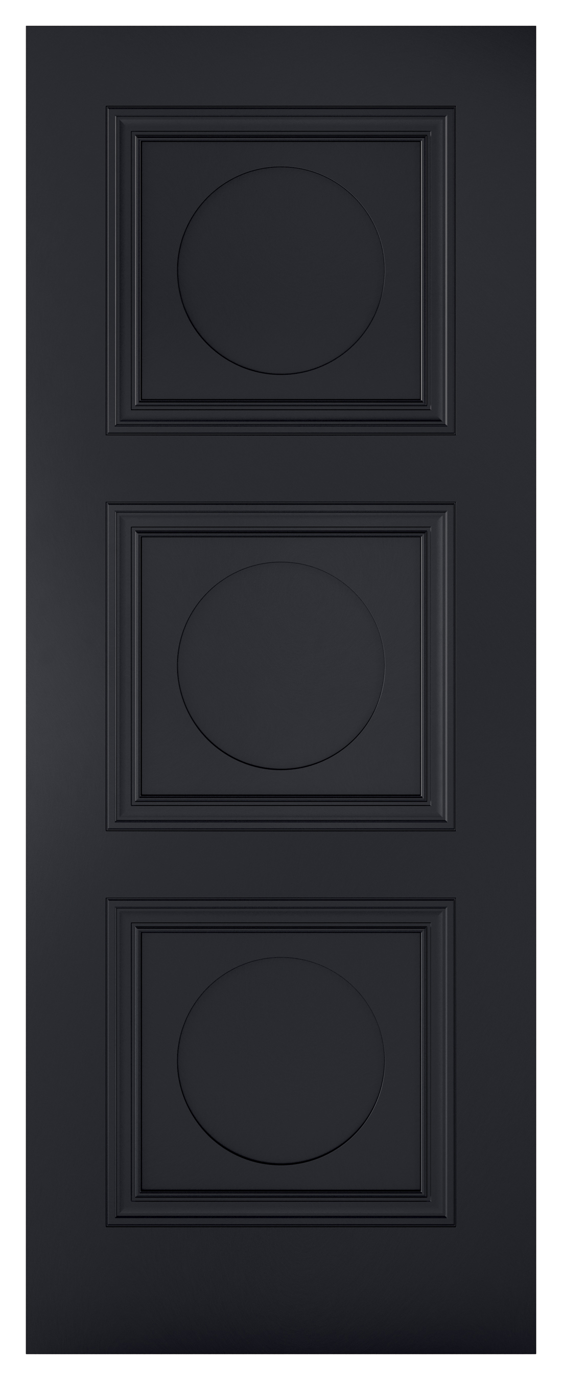LPD Internal Antwerp 3 Panel Primed Black FD30 Fire Door - 686 x 1981mm