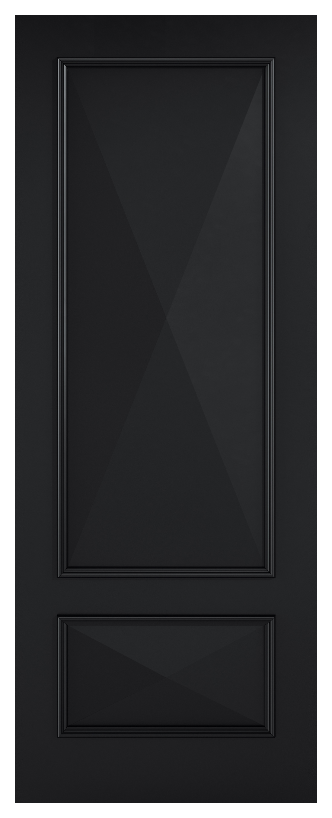 Image of LPD Internal Knightsbridge 2 Panel Primed Plus Black FD30 Fire Door - 762 x 1981mm