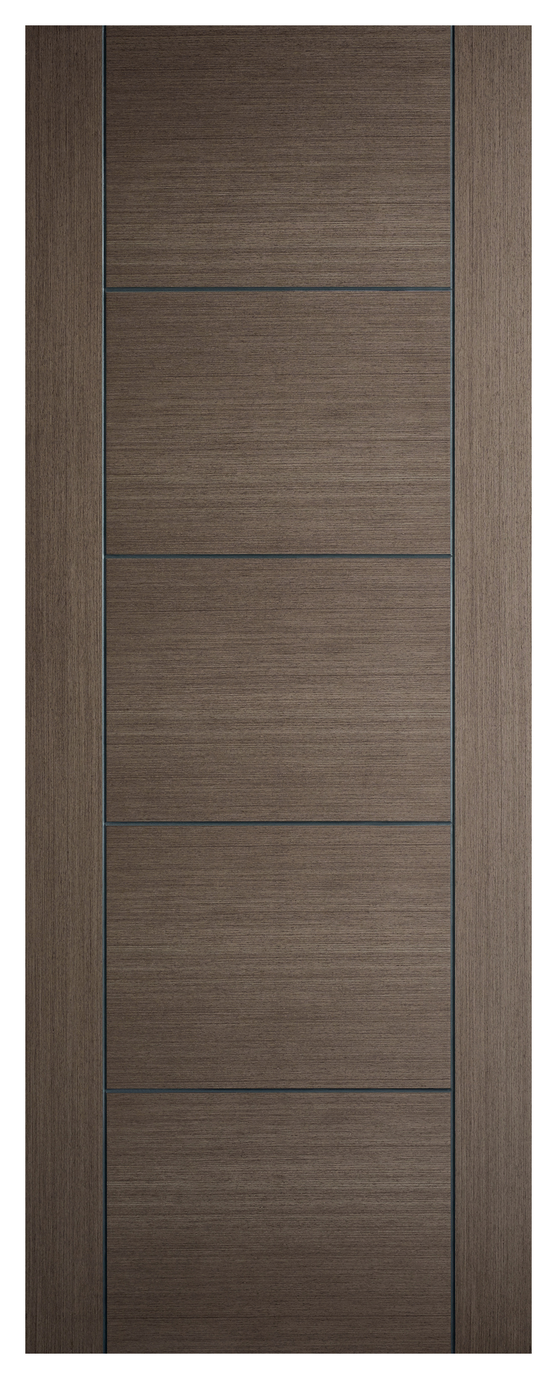 LPD Internal Vancouver 5 Panel Pre-Finished Chocolate Grey FD30 Fire Door - 686 x 1981mm