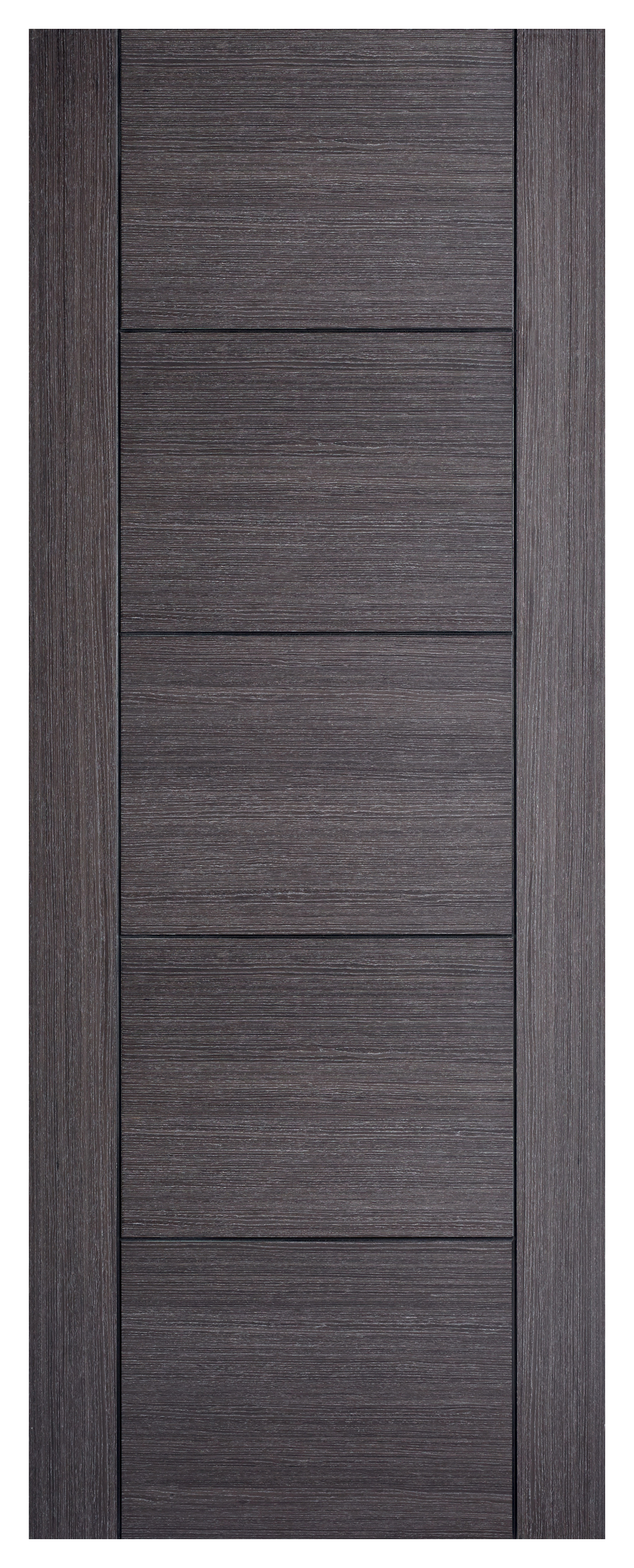Image of LPD Internal Vancouver 5 Panel Pre-Finished Ash Grey FD30 Fire Door - 762 x 1981mm