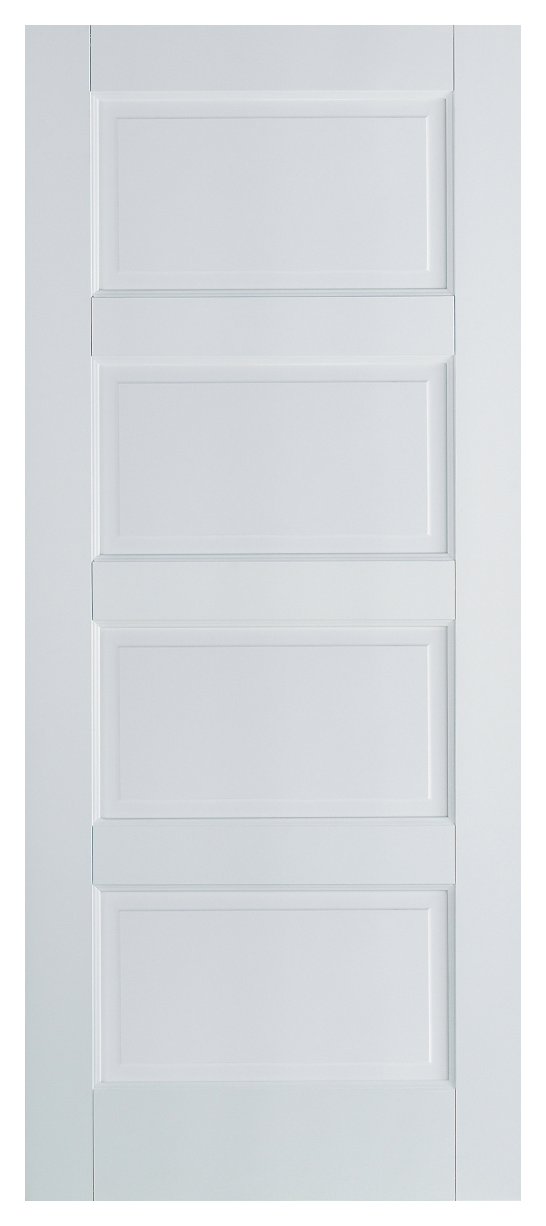 Image of LPD Internal Contemporary 4 Panel Primed White FD30 Fire Door - 762 x 1981mm