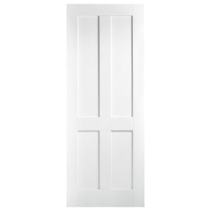LPD Internal London 4 Panel Primed White FD30 Fire Door - 2040 mm
