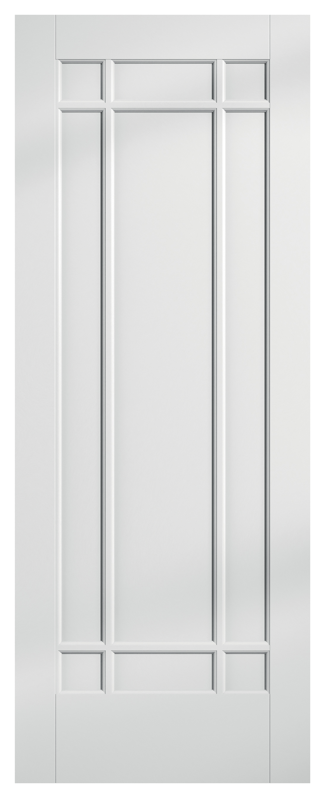 Image of LPD Internal Manhattan 9 Panel Primed White FD30 Fire Door - 838 x 1981mm