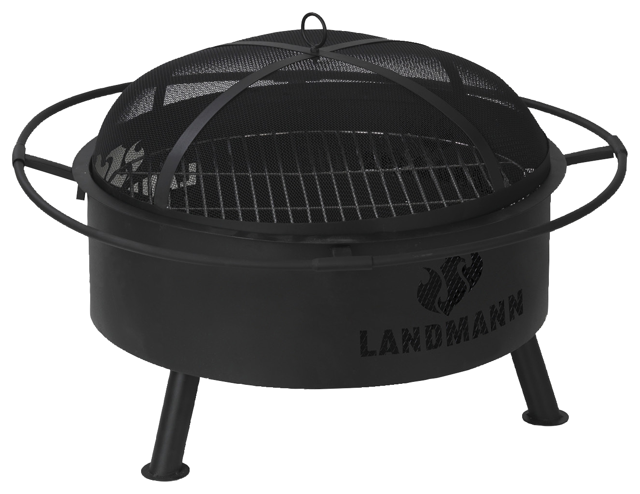 Image of Landmann 2-in-1 Fire Basket & Grill Industrial Design