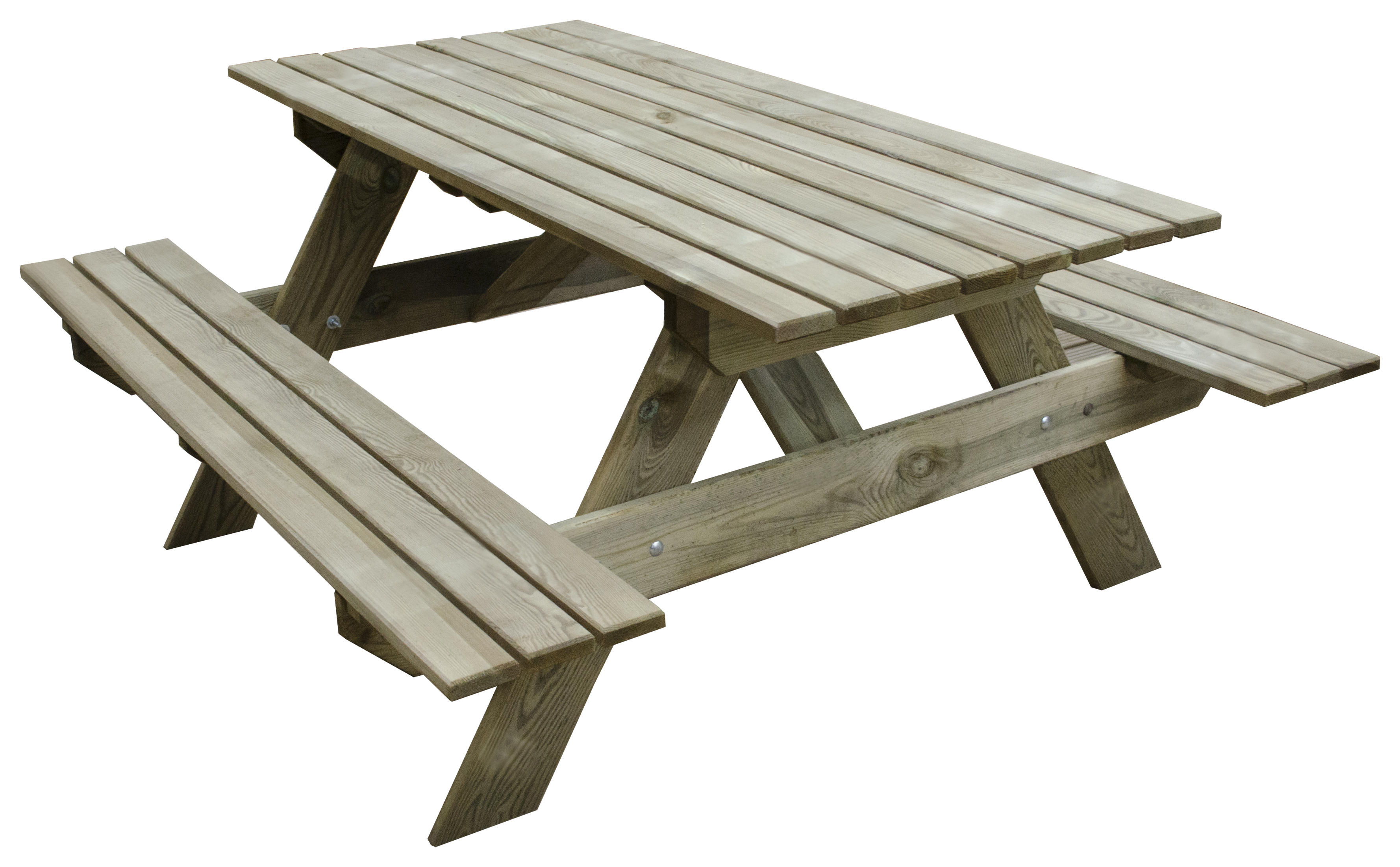 Image of Forest Garden Rectangular Wooden Garden Picnic Table - Small