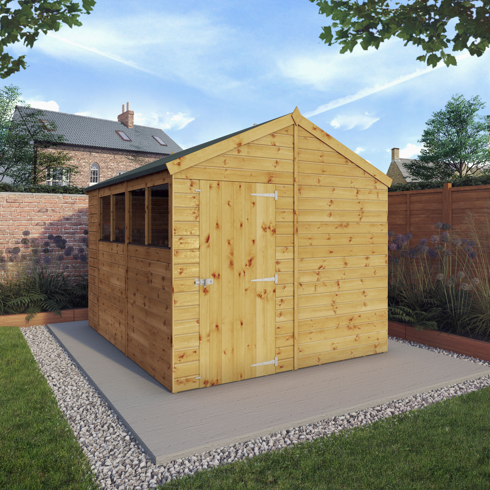 Mercia Shiplap Apex Timber Shed - 10 x 8ft