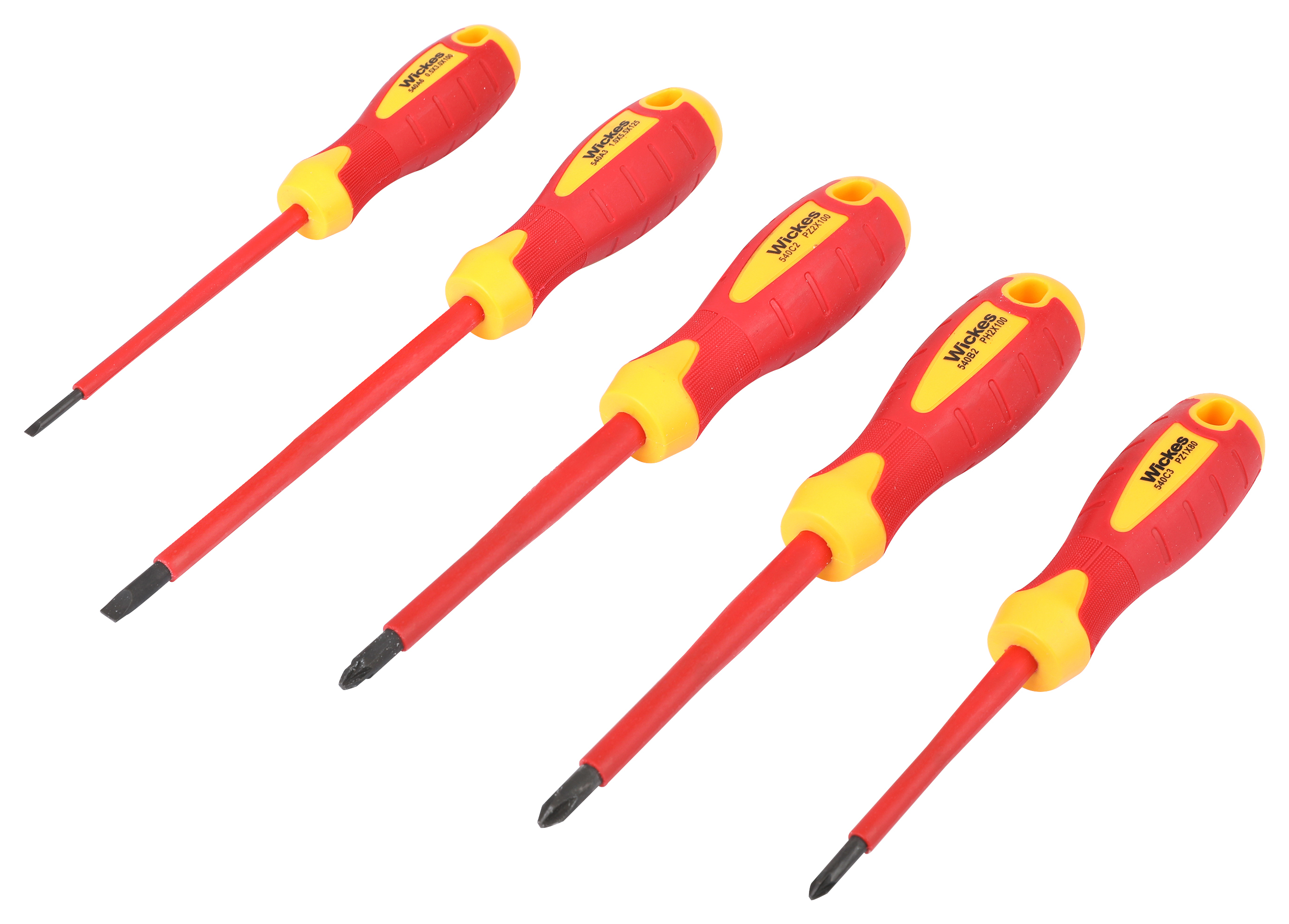 Wickes 5 Piece Insulated VDE Screwdriver Set