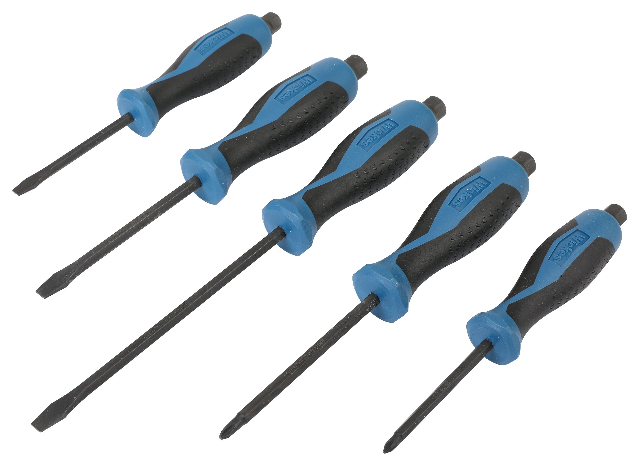Image of Wickes 5 Piece Chisel Top Screwdriver Set