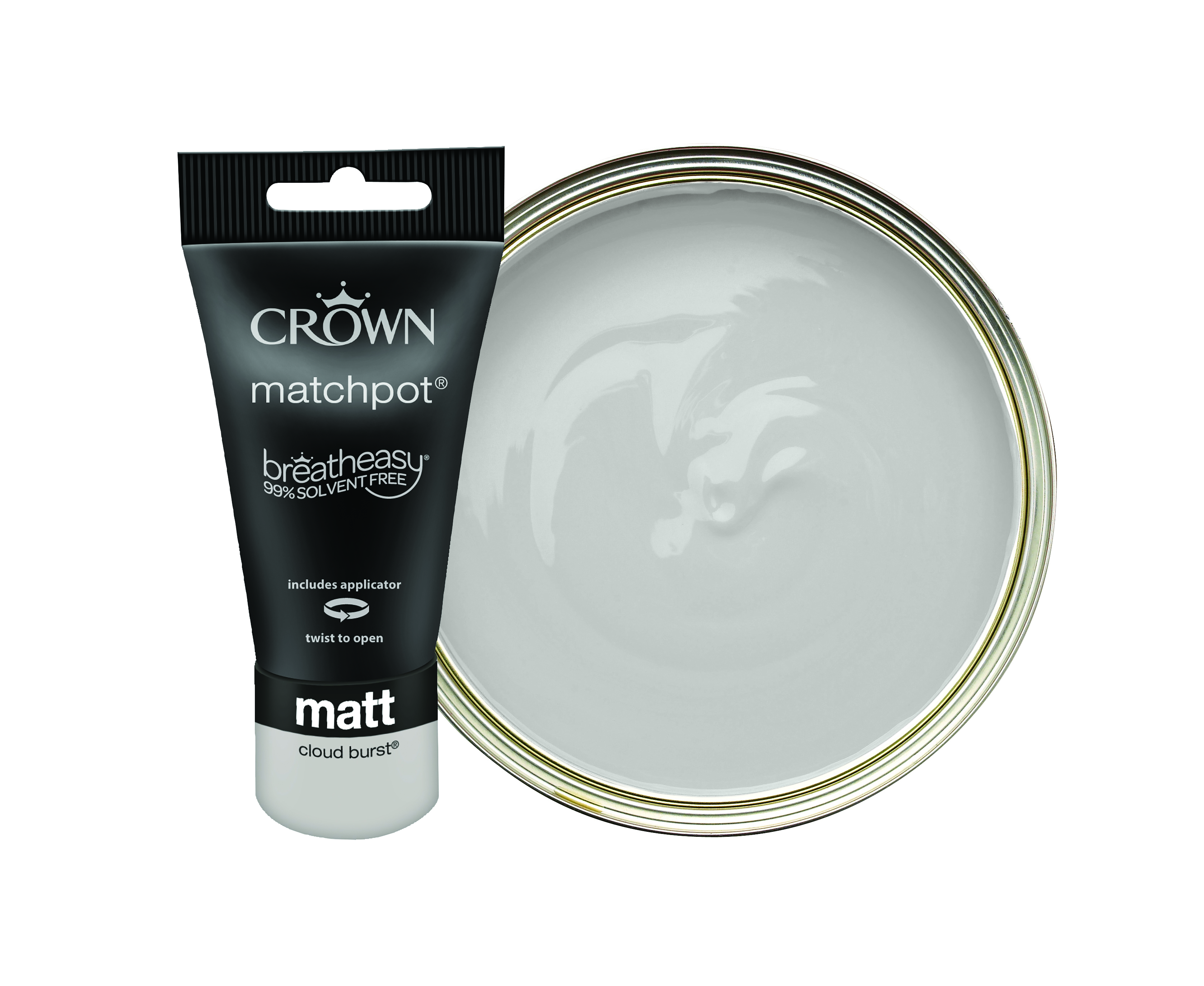 Image of Crown Matt Emulsion Paint - Cloud Burst Tester Pot - 40ml