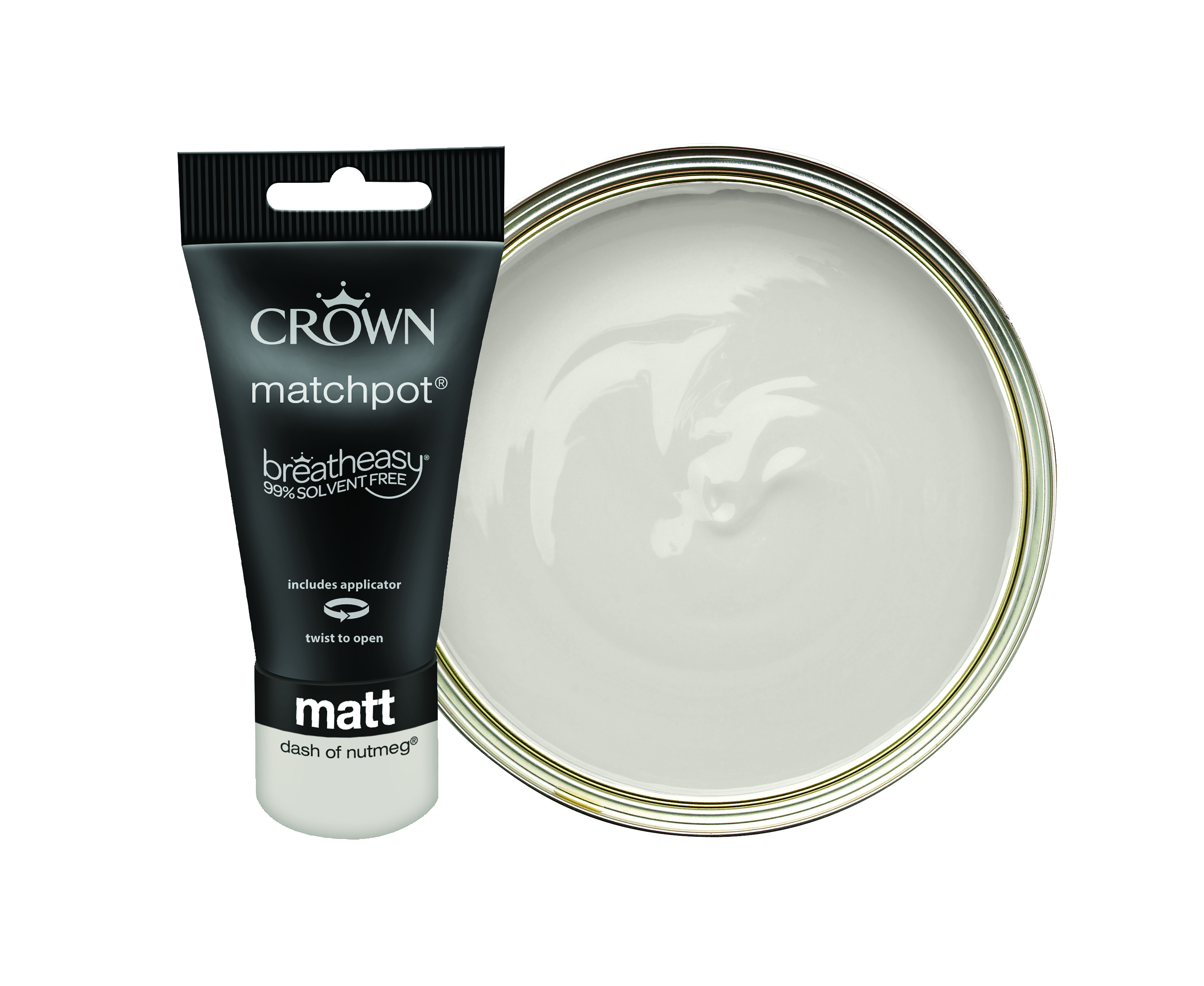 Crown Matt Emulsion Paint Tester Pot - Dash of Nutmeg - 40ml