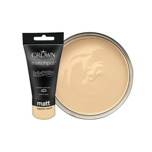 Crown Matt Emulsion Paint - Egyptian Sand Tester Pot - 40ml