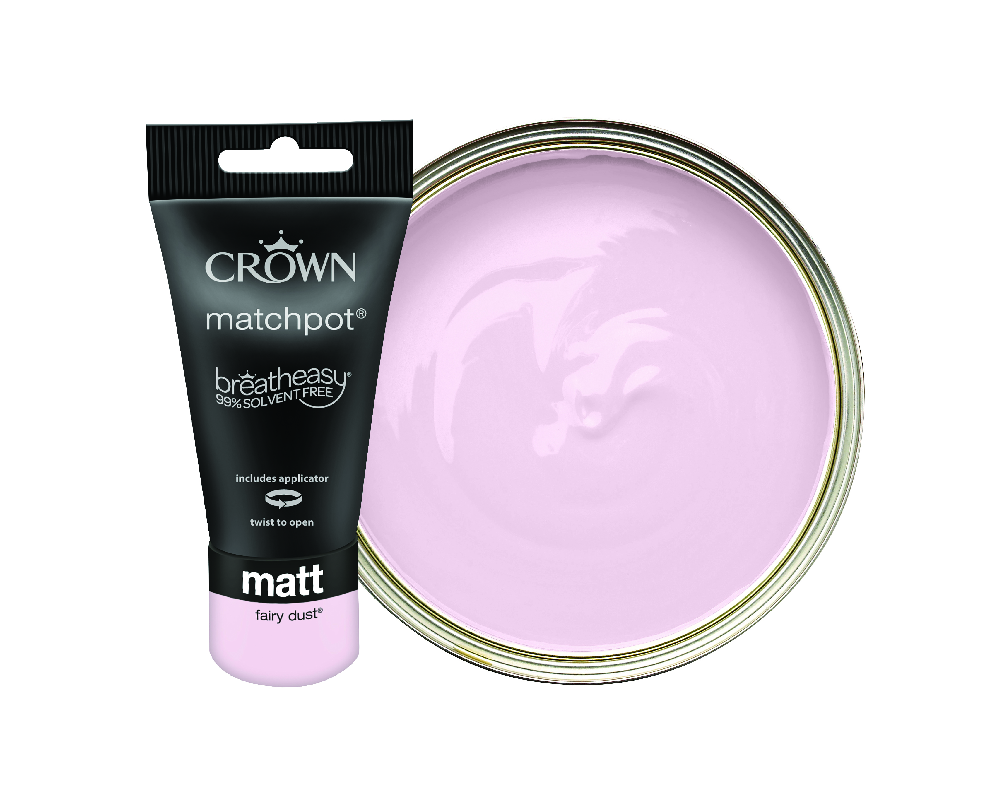 Crown Matt Emulsion Paint Tester Pot - Fairy Dust - 40ml