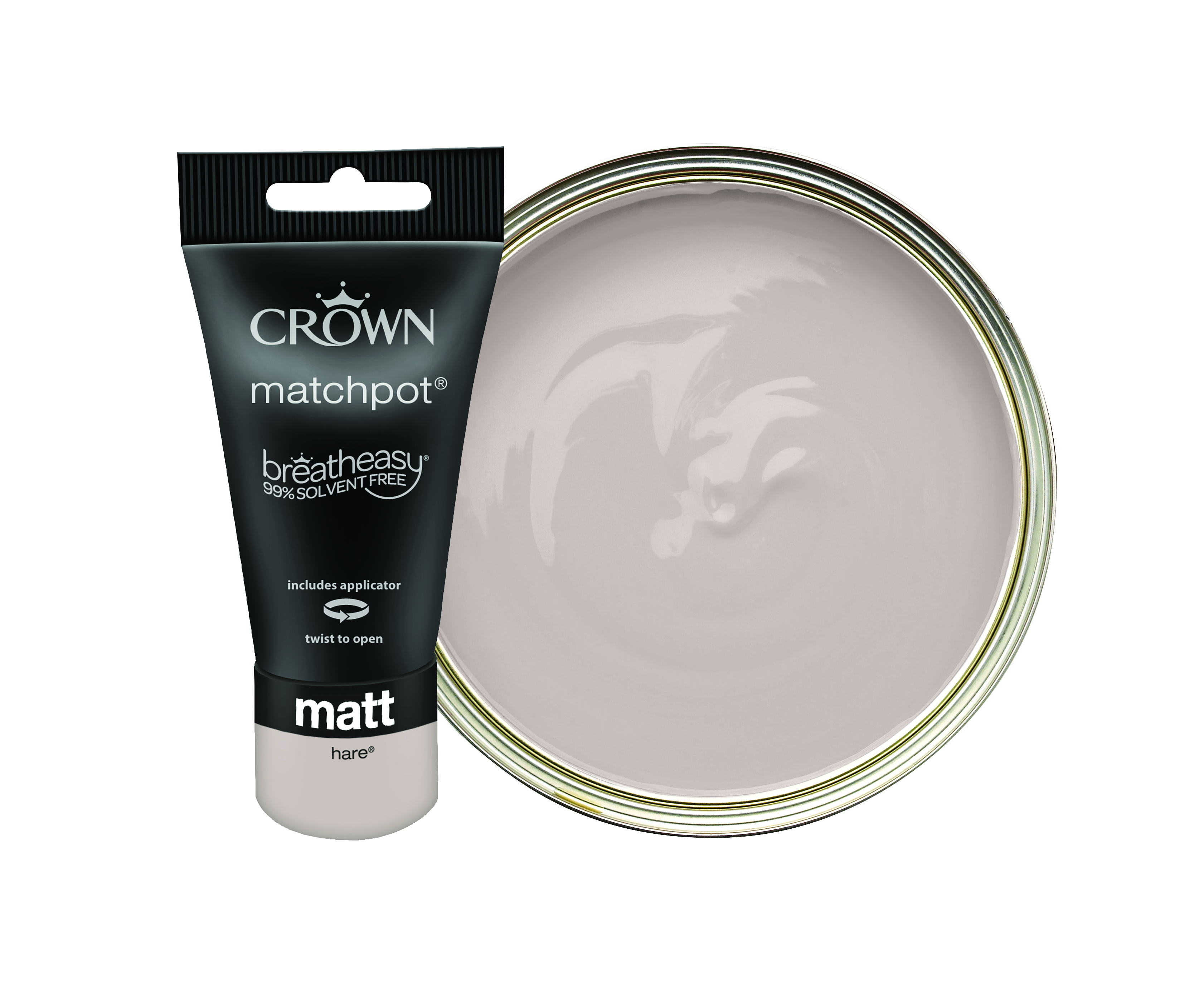 Crown Matt Emulsion Paint Tester Pot - Hare - 40ml