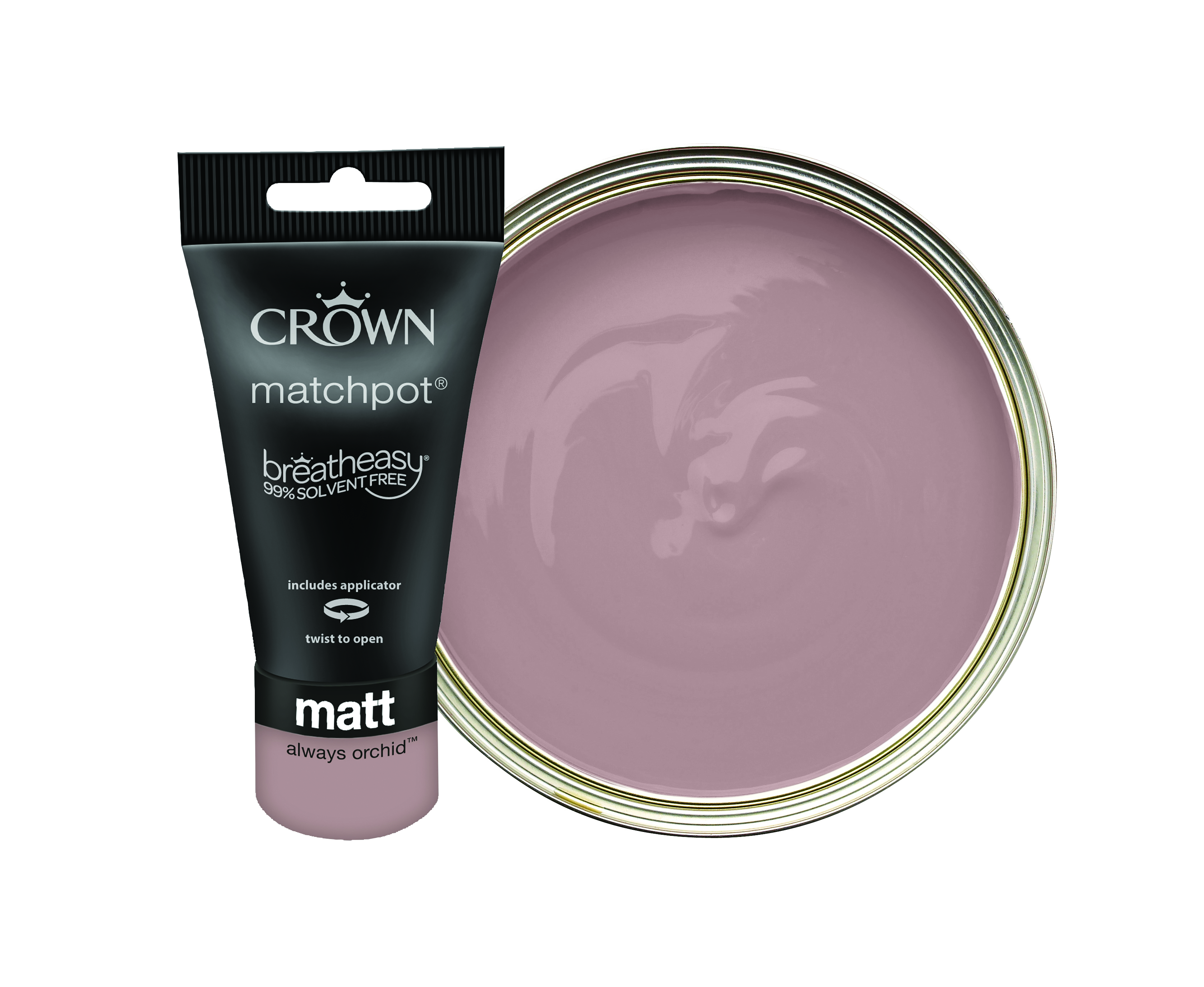 Crown Matt Emulsion Paint - Always Orchid Tester Pot - 40ml