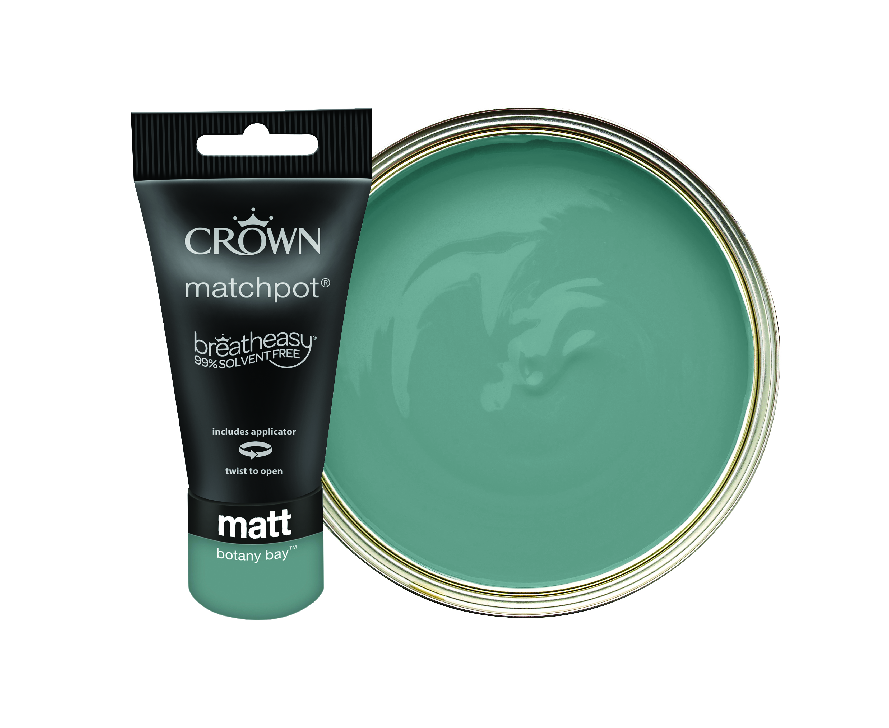 Image of Crown Matt Emulsion Paint - Botany Bay Tester Pot - 40ml