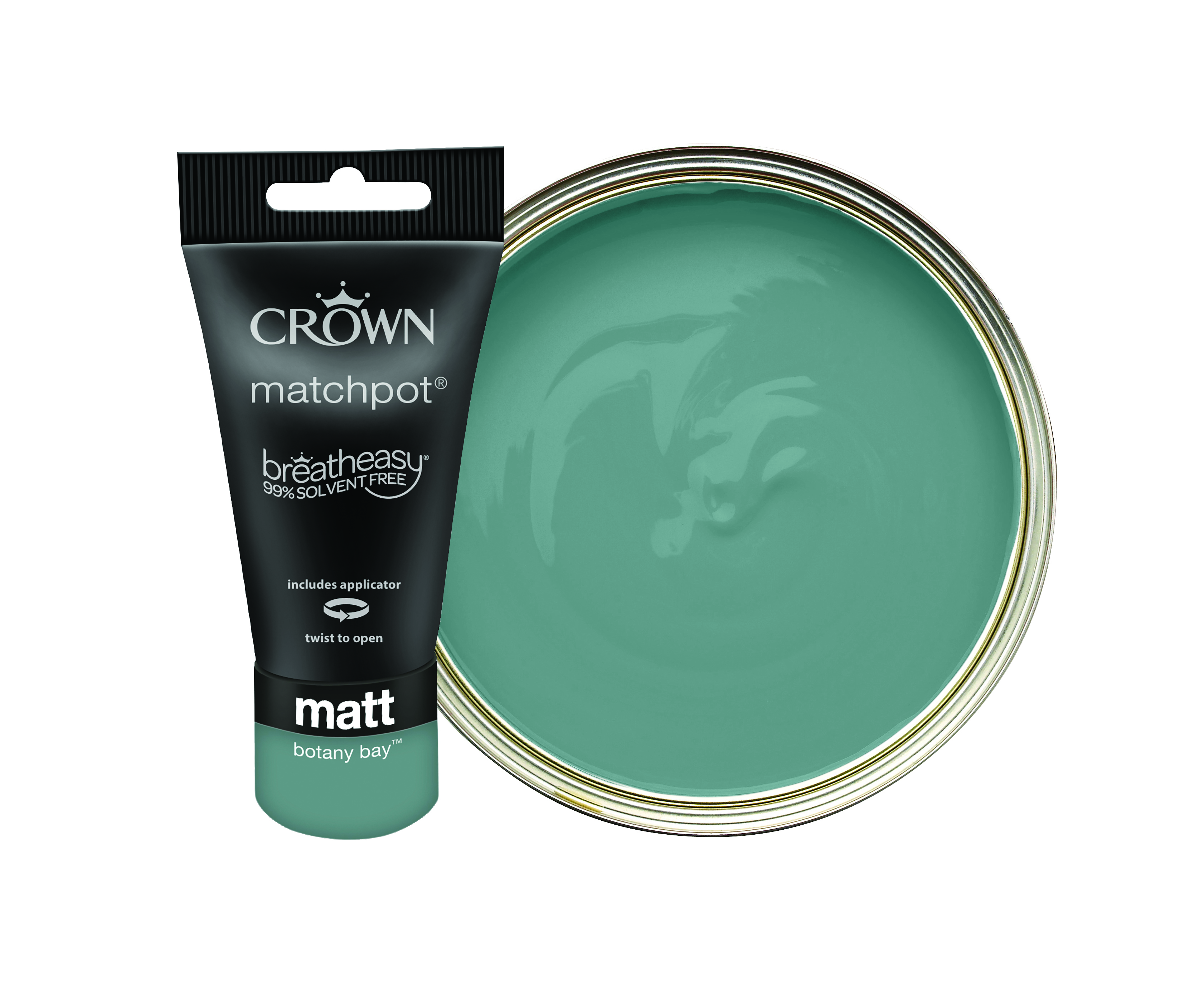 Crown Matt Emulsion Paint Tester Pot - Botany Bay - 40ml