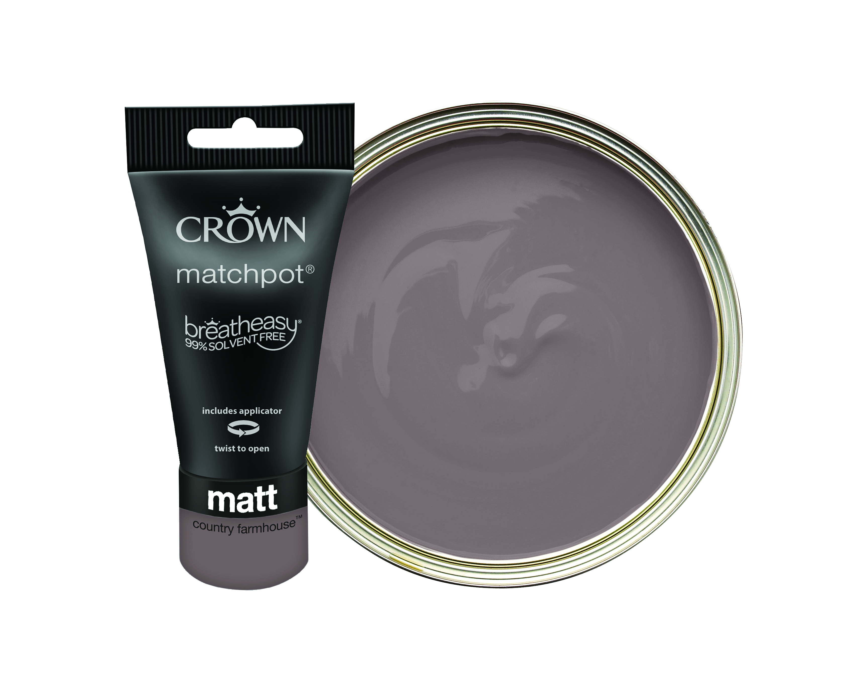 Crown Matt Emulsion Paint Tester Pot - Country Farmhouse - 40ml