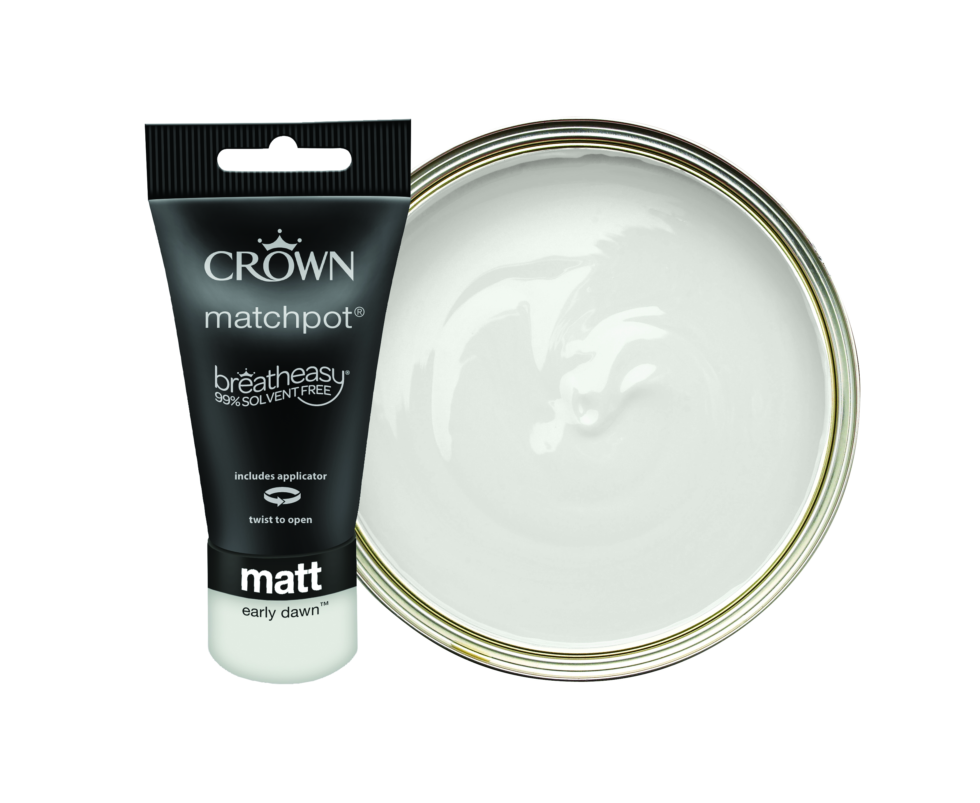 Crown Matt Emulsion Paint Tester Pot - Early Dawn - 40ml