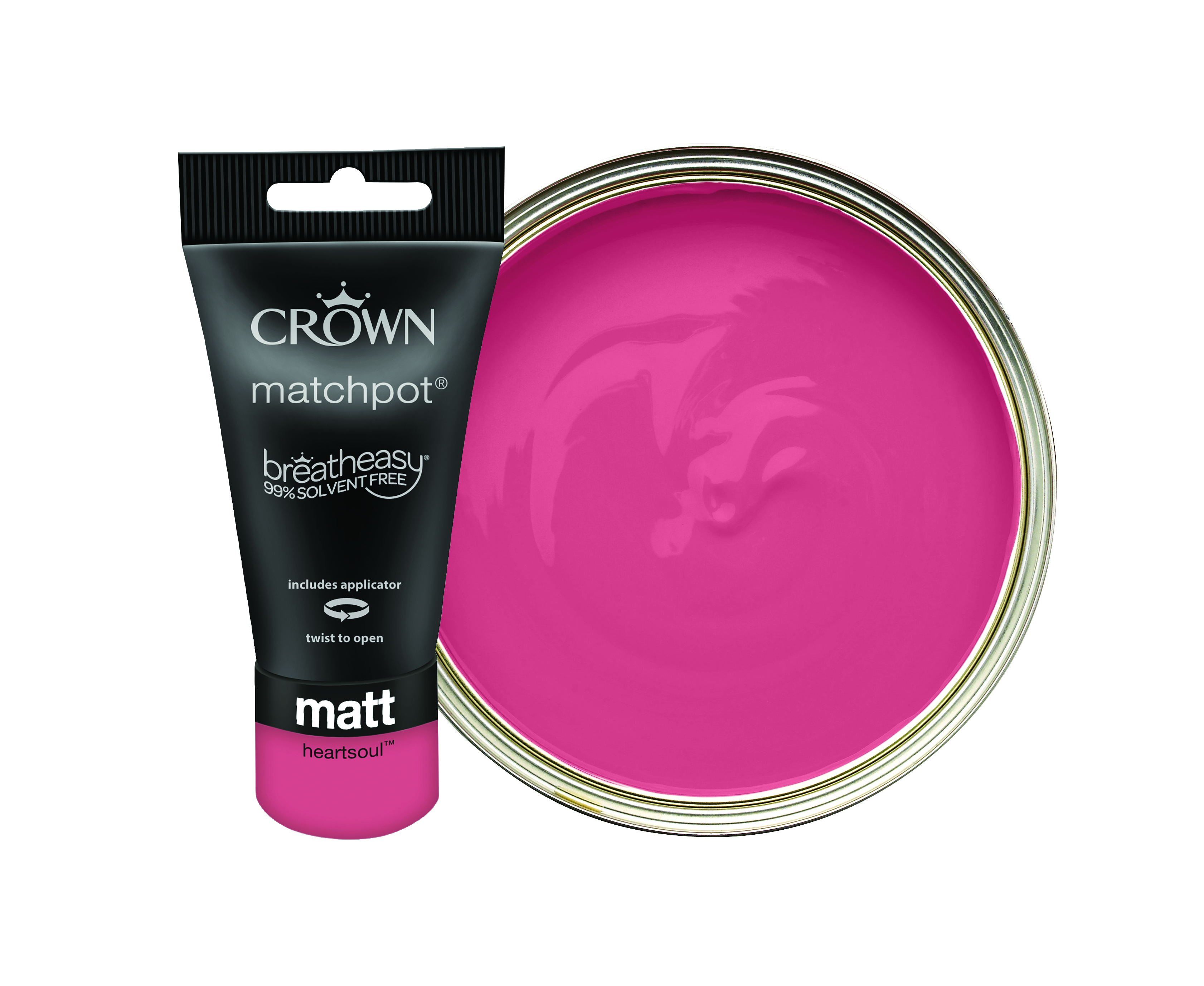 Crown Matt Emulsion Paint - Heartsoul Tester Pot - 40ml