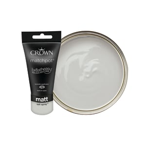 Crown Matt Emulsion Paint Tester Pot - Salt Spray - 40ml