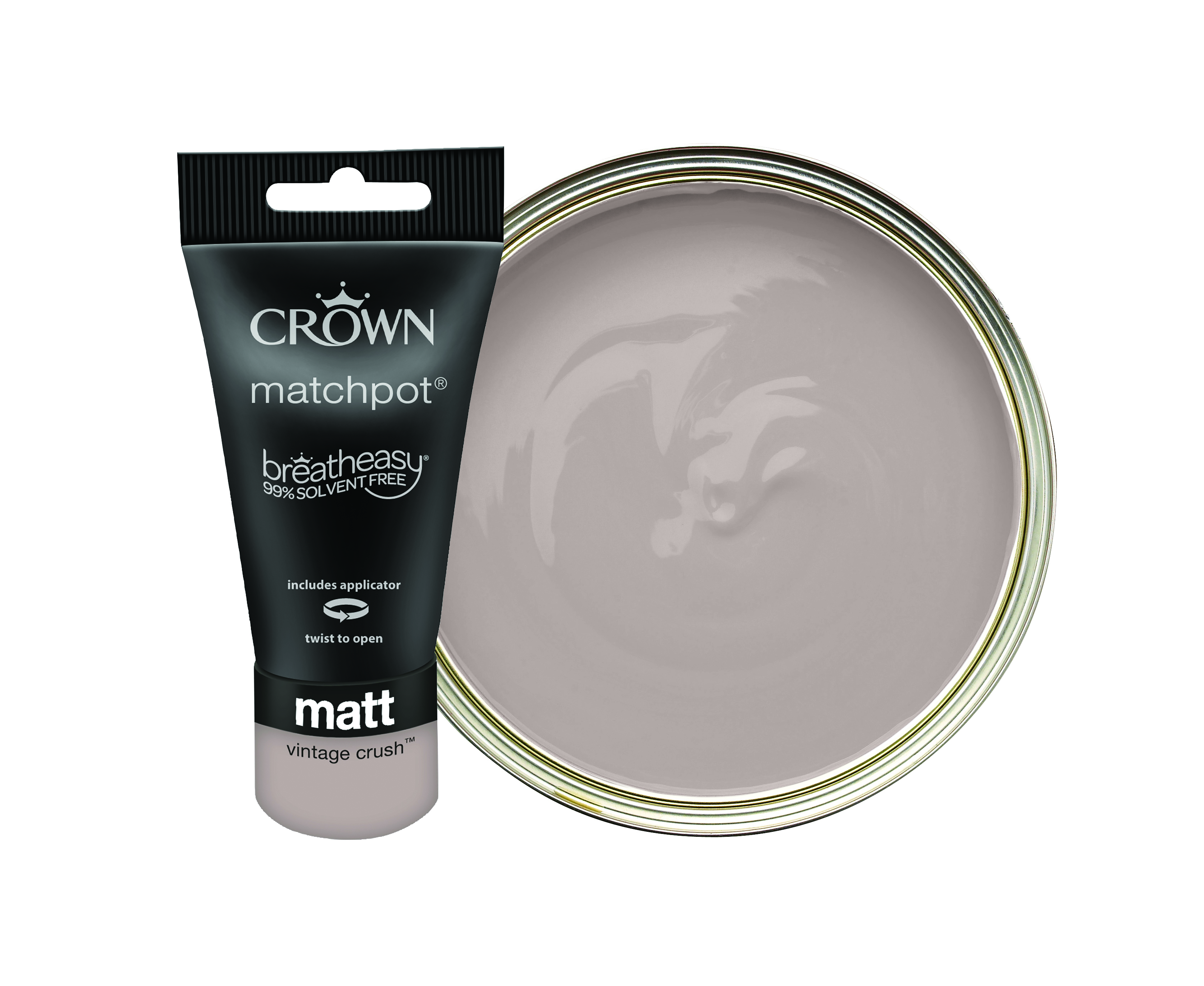 Crown Matt Emulsion Paint Tester Pot - Vintage Crush - 40ml