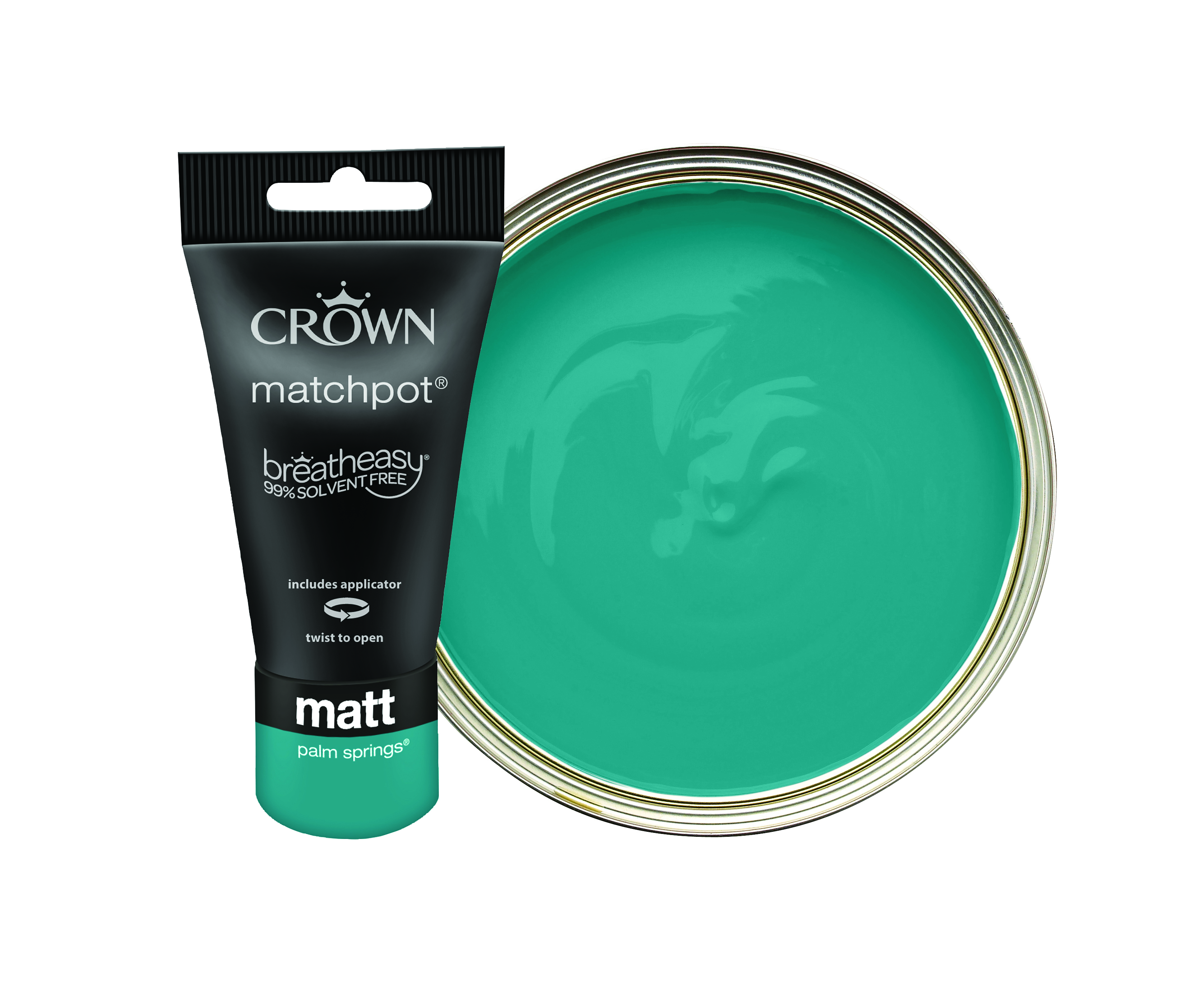 Crown Matt Emulsion Paint Tester Pot - Palm Springs - 40ml