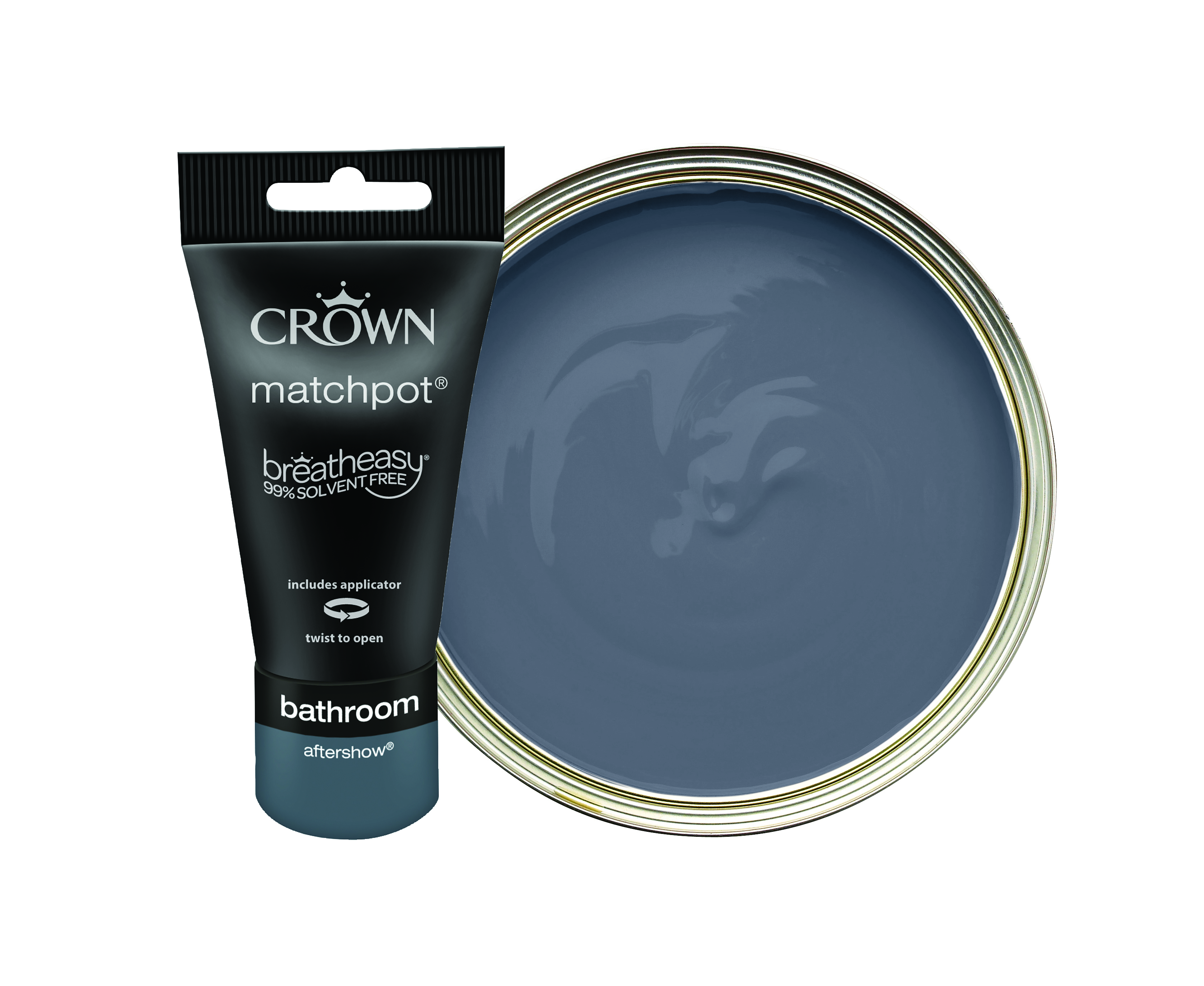Image of Crown Easyclean Midsheen Emulsion Bathroom Paint - Aftershow Tester Pot - 40ml