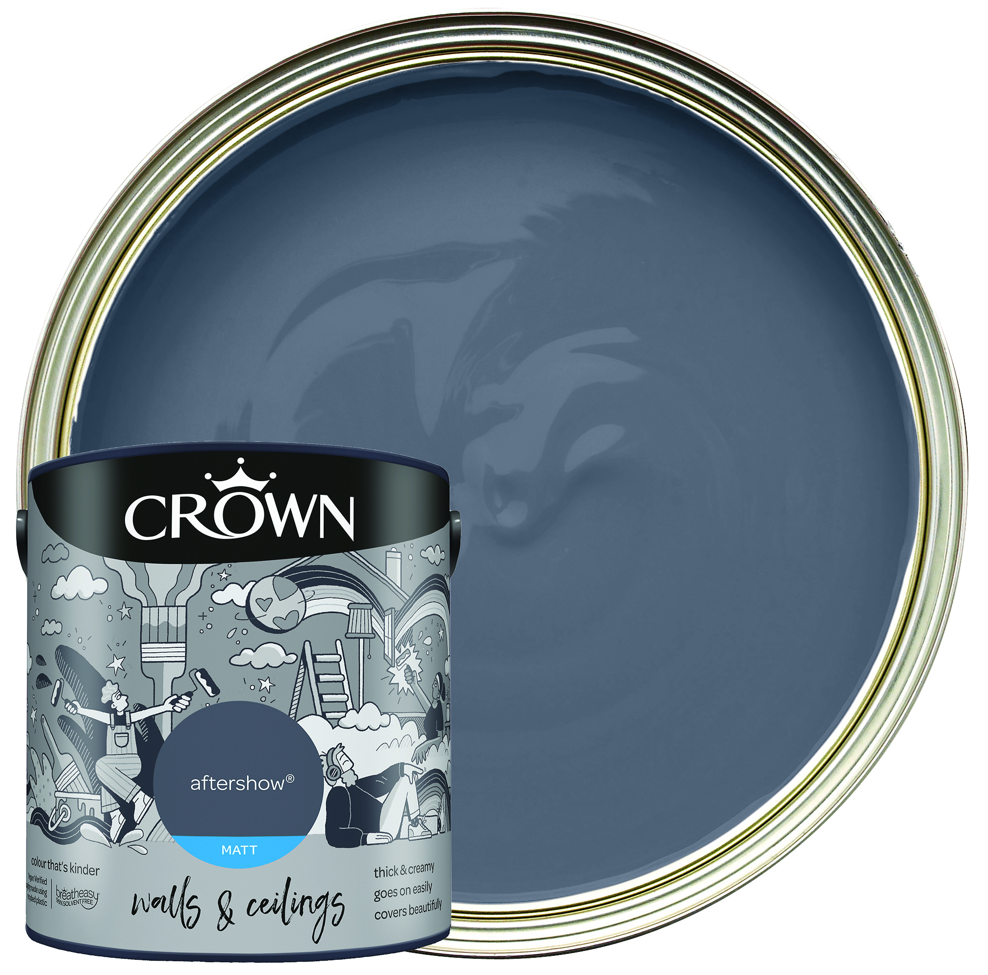 Crown Matt Emulsion Paint - Aftershow - 2.5L