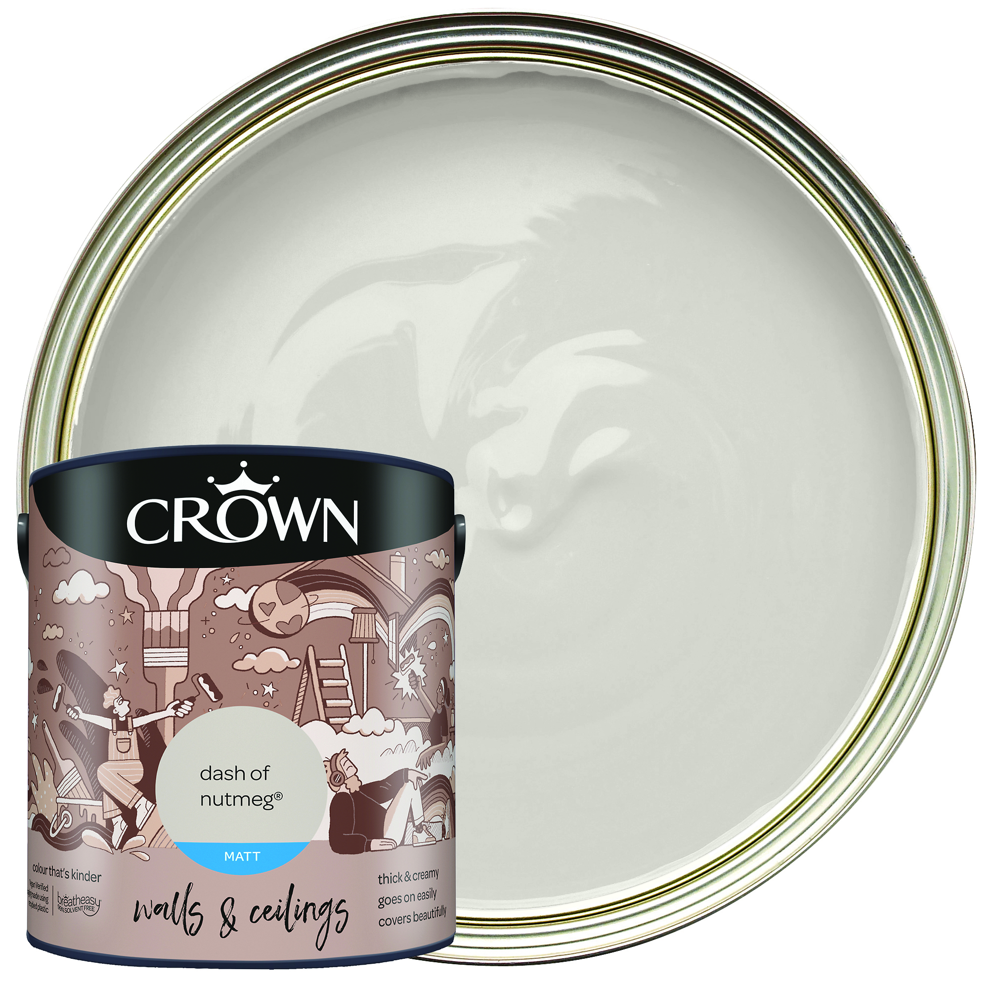 Image of Crown Matt Emulsion Paint - Dash Of Nutmeg - 2.5L