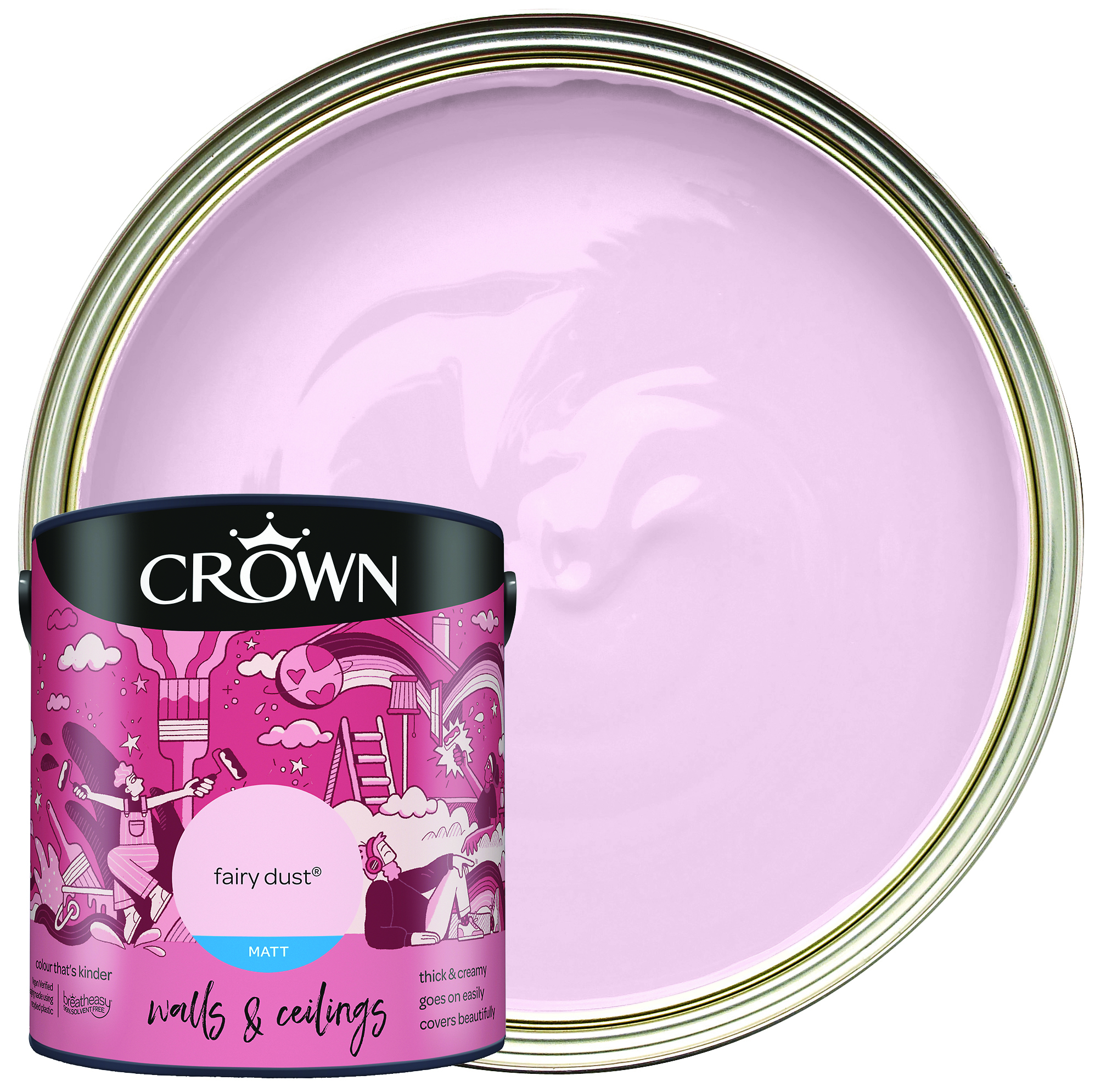 Crown Matt Emulsion Paint - Fairy Dust - 2.5L