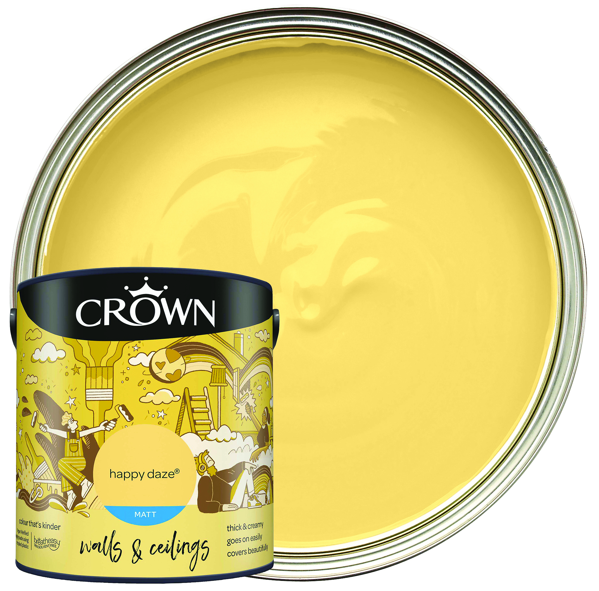 Image of Crown Matt Emulsion Paint - Happy Daze - 2.5L